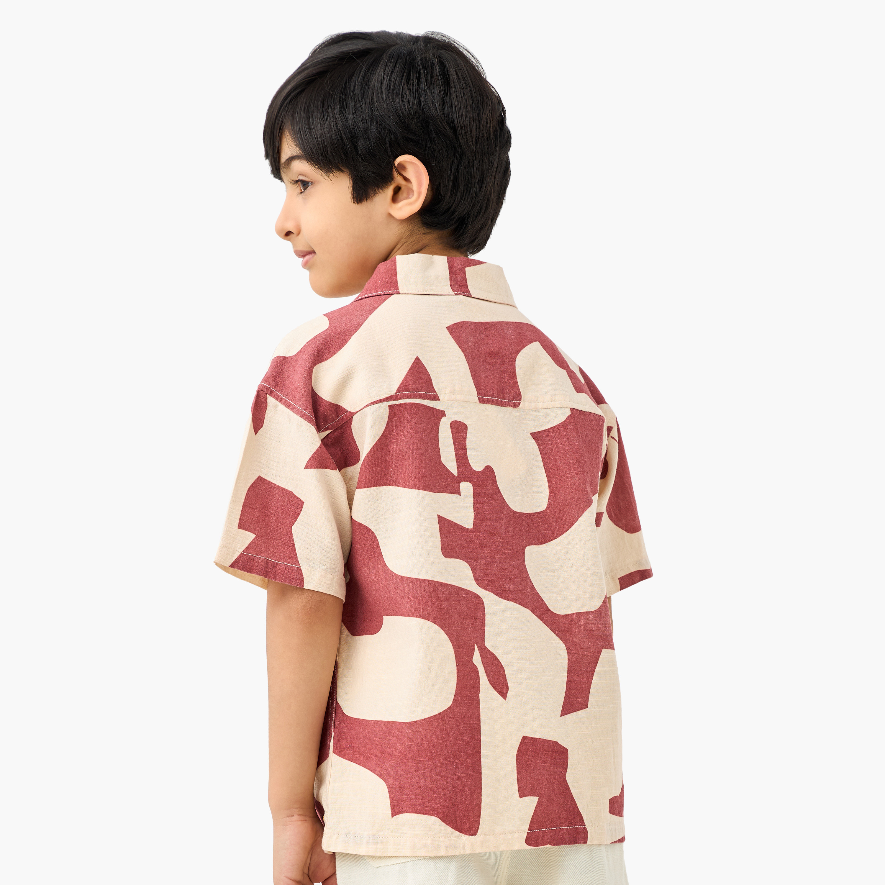 Eligo All-Over Print Camp Collar Shirt with Short Sleeves-boys-clothing-shirts-image-3