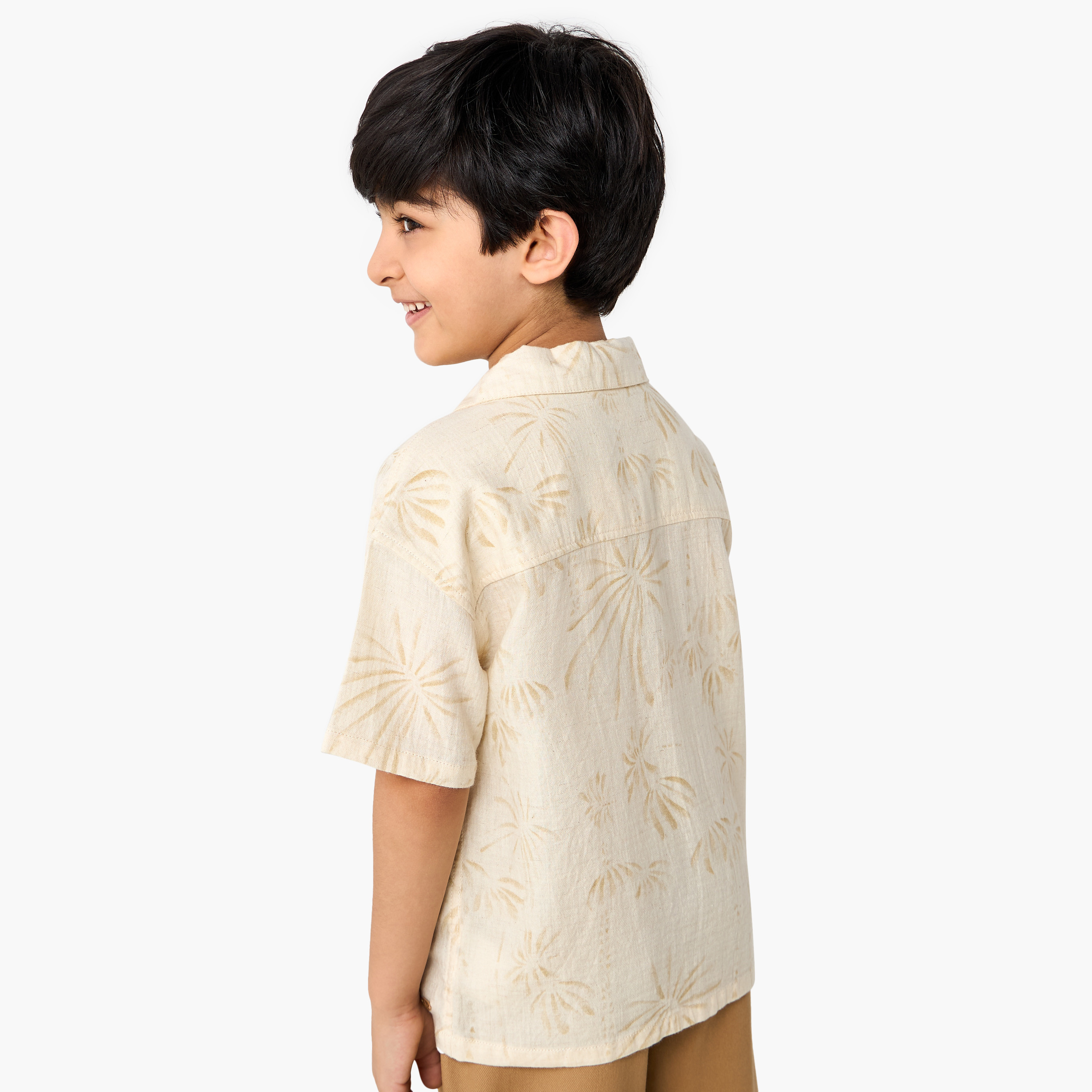 Eligo All-Over Print Shirt with Camp Collar and Short Sleeves-baby-boys-clothing-shirts-image-3
