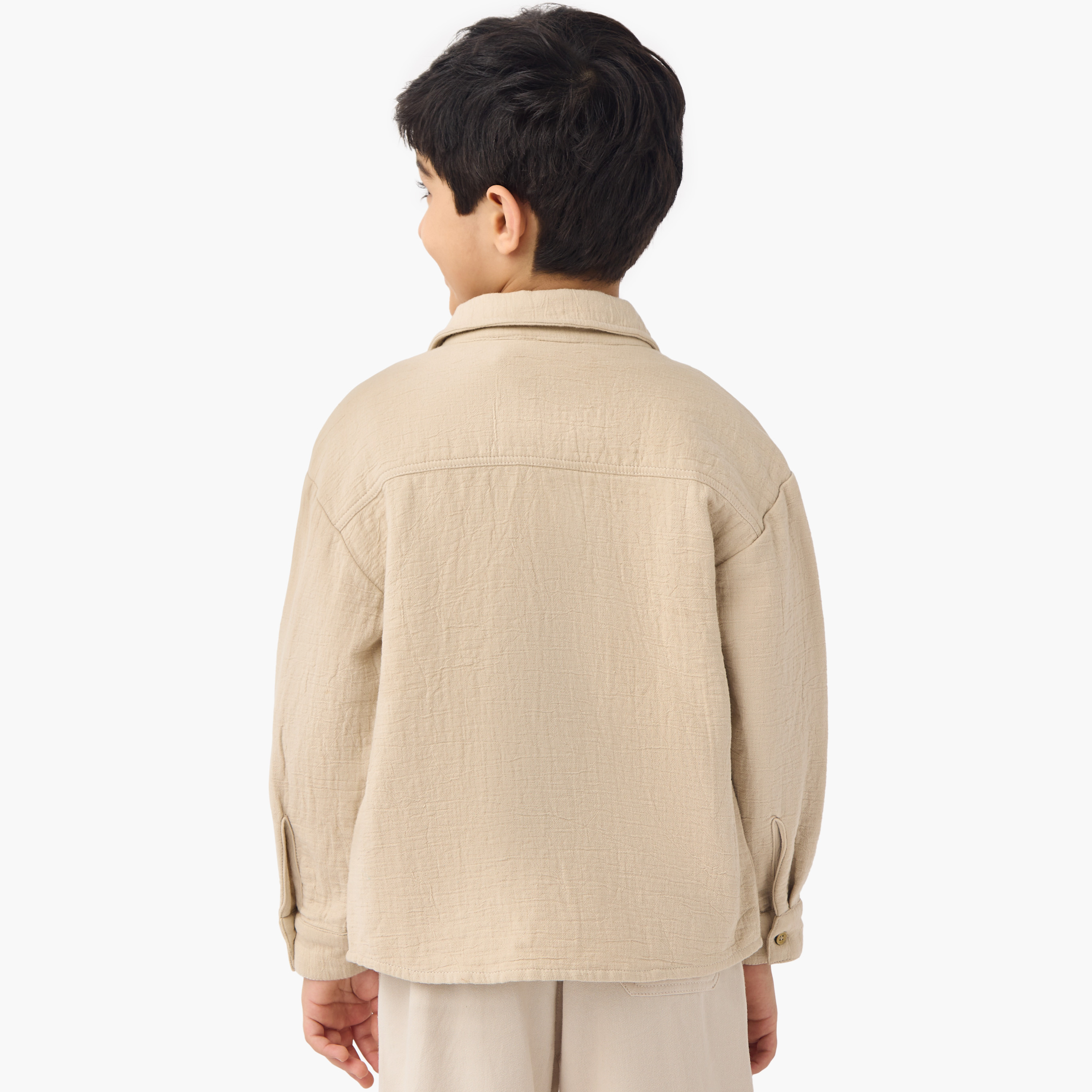 Eligo Textured Shirt with Long Sleeves-boys-clothing-shirts-image-3