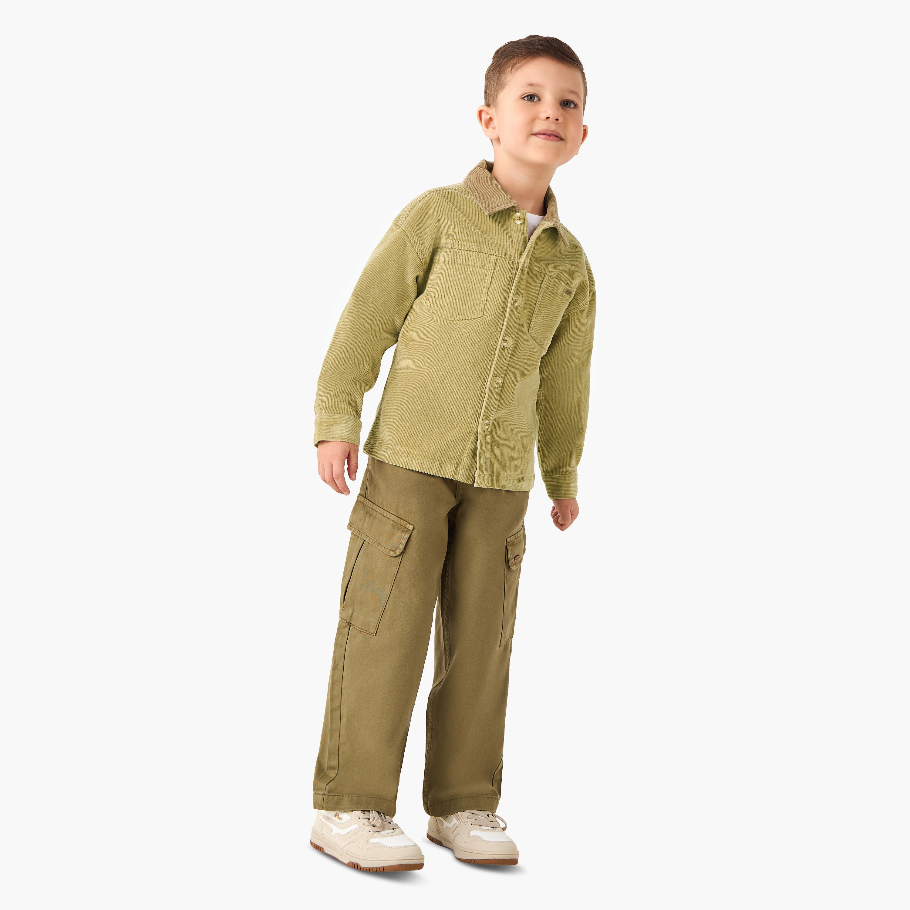 Eligo Boys Shirt with Pockets - Cotton - Long Sleeves - Collar-boys-clothing-shirts-image-2