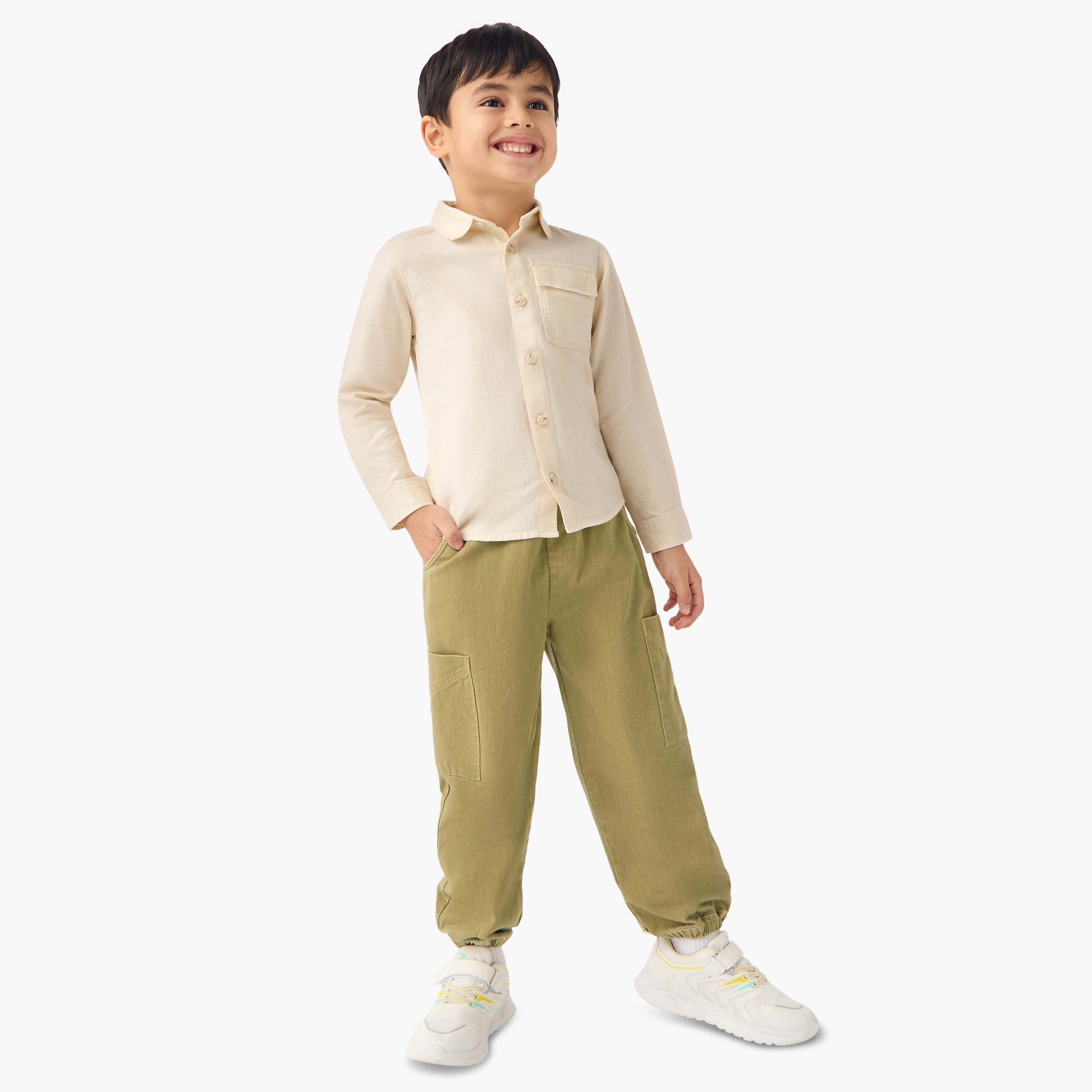 بنطلون رياضي سادة برباط خصر وجيوب من إليجو-boys-clothing-bottoms-joggersandtrackpants-image-4