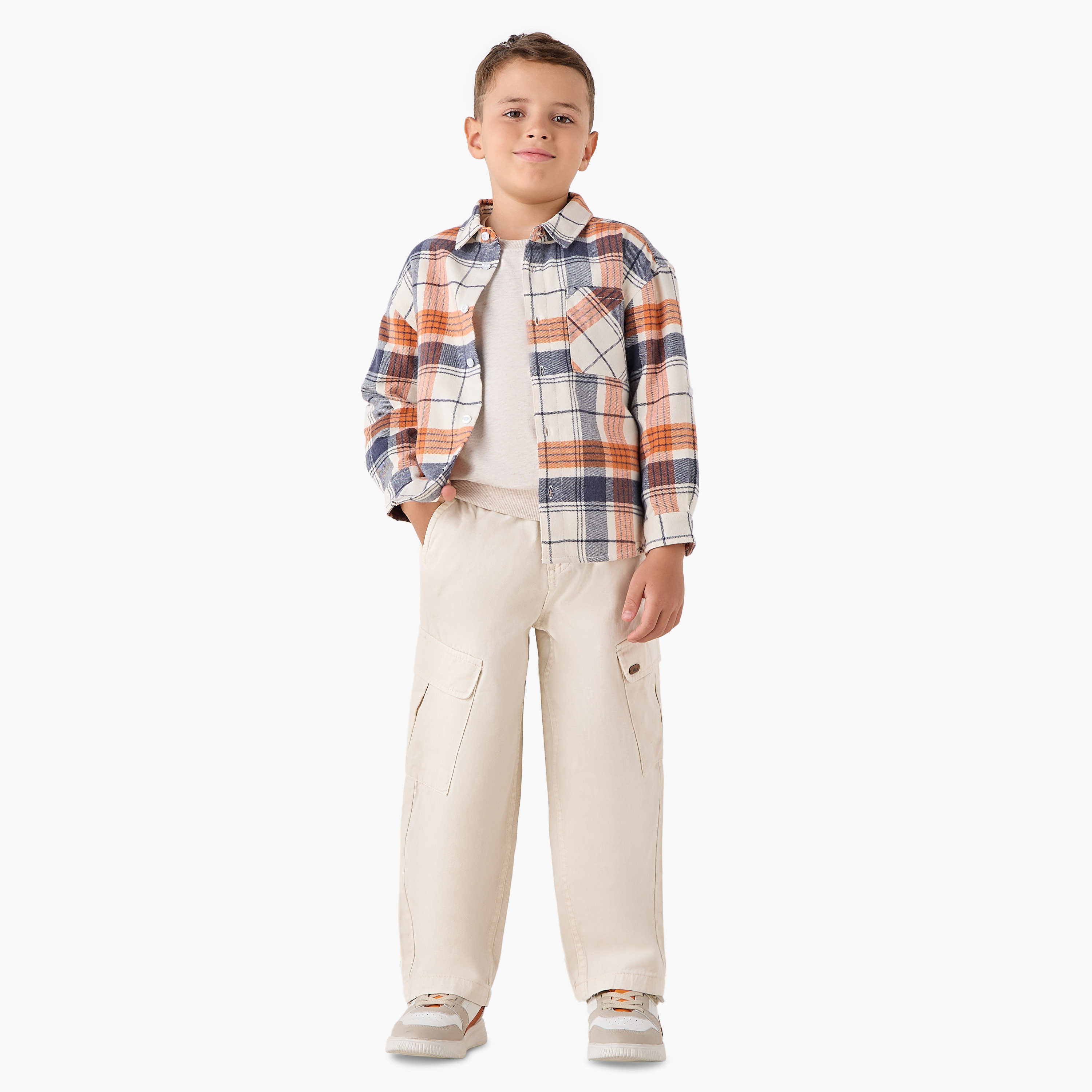Eligo Boys Trousers with Pockets - Cotton - Button Waist-boys-clothing-bottoms-trousers-image-2