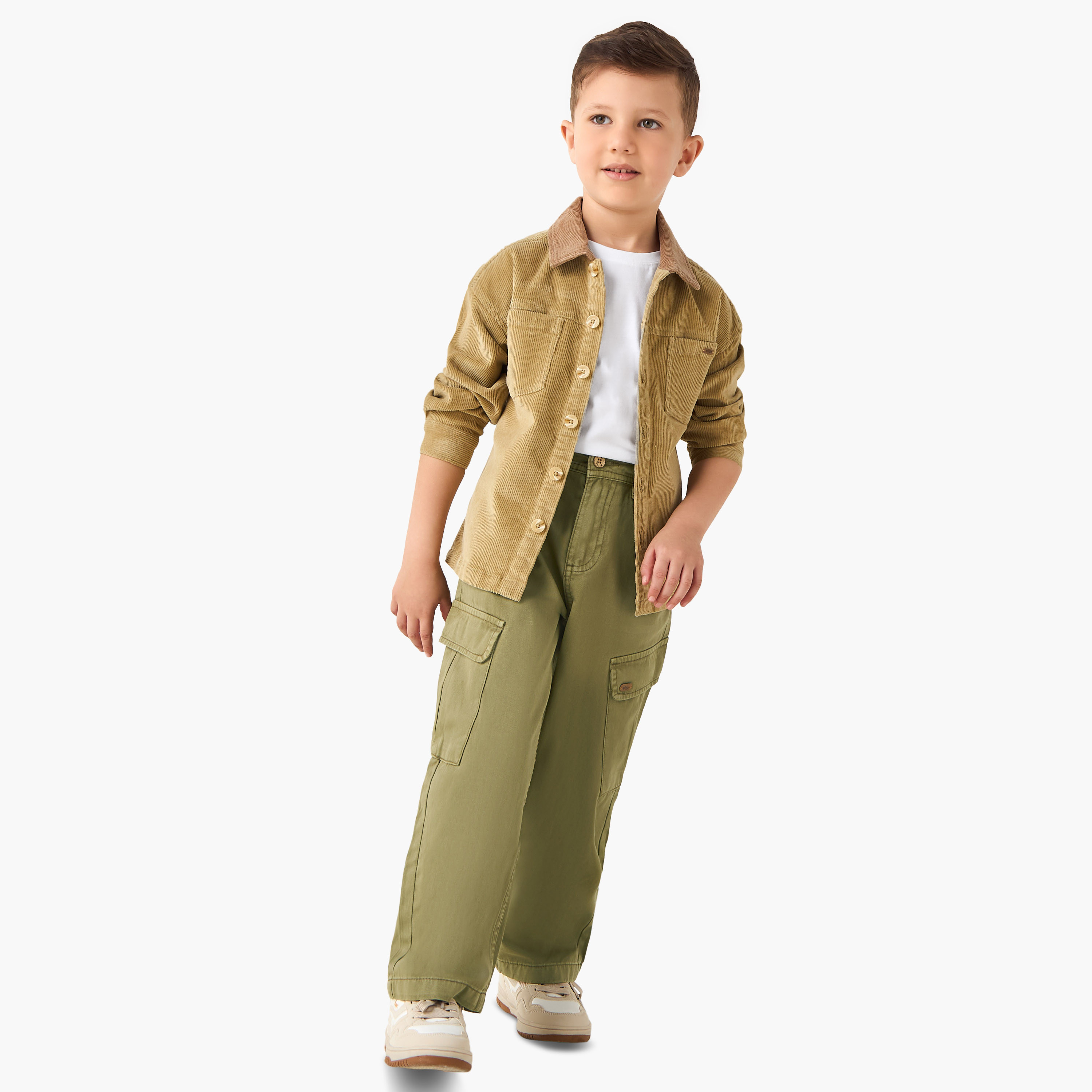 بنطلون بجيوب للأولاد من إليجو - قطن - أزرار على الخصر-boys-clothing-bottoms-trousers-image-4