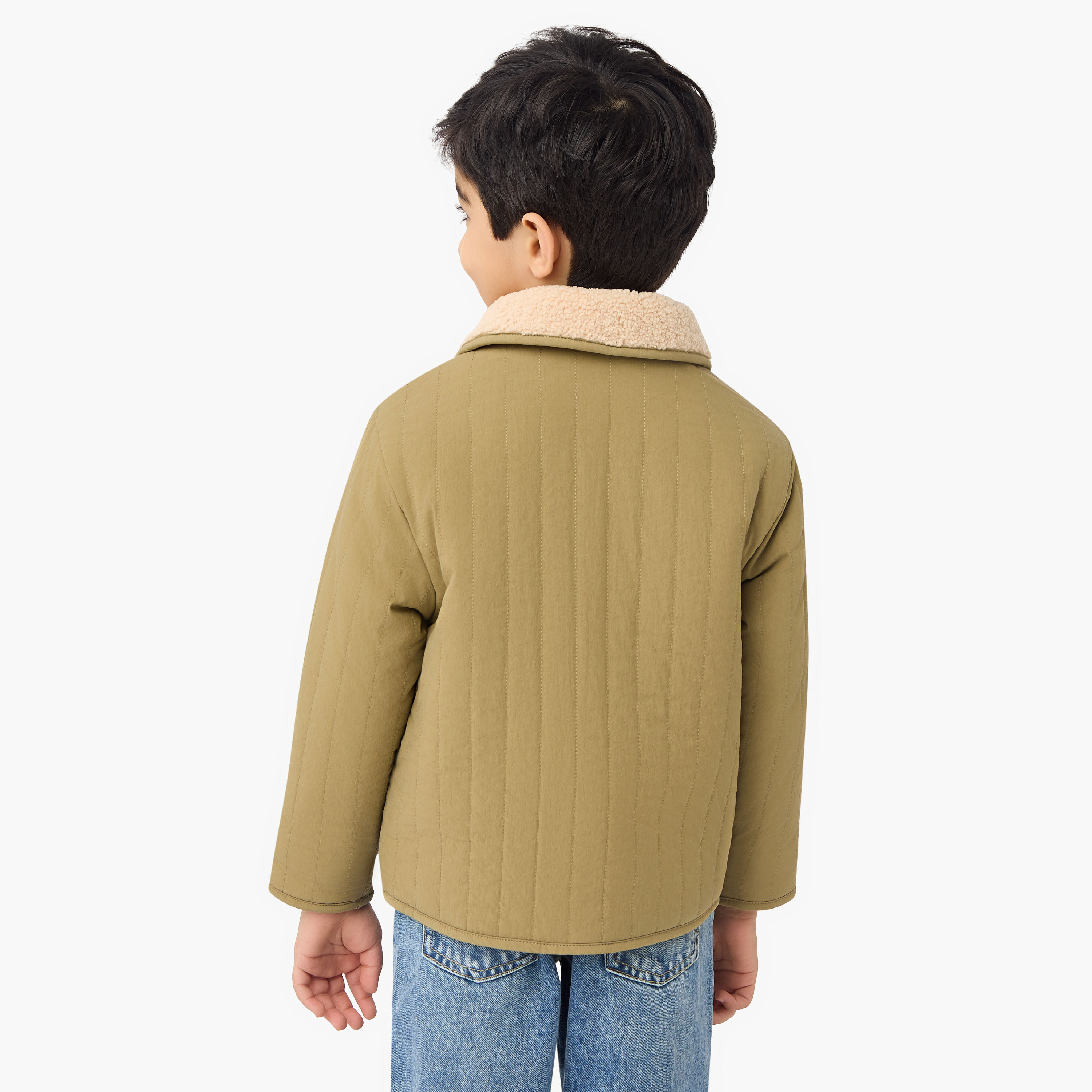Eligo Textured Heavy Jacket with Long Sleeves and Pockets-boys-clothing-jacketsandcoats-image-3