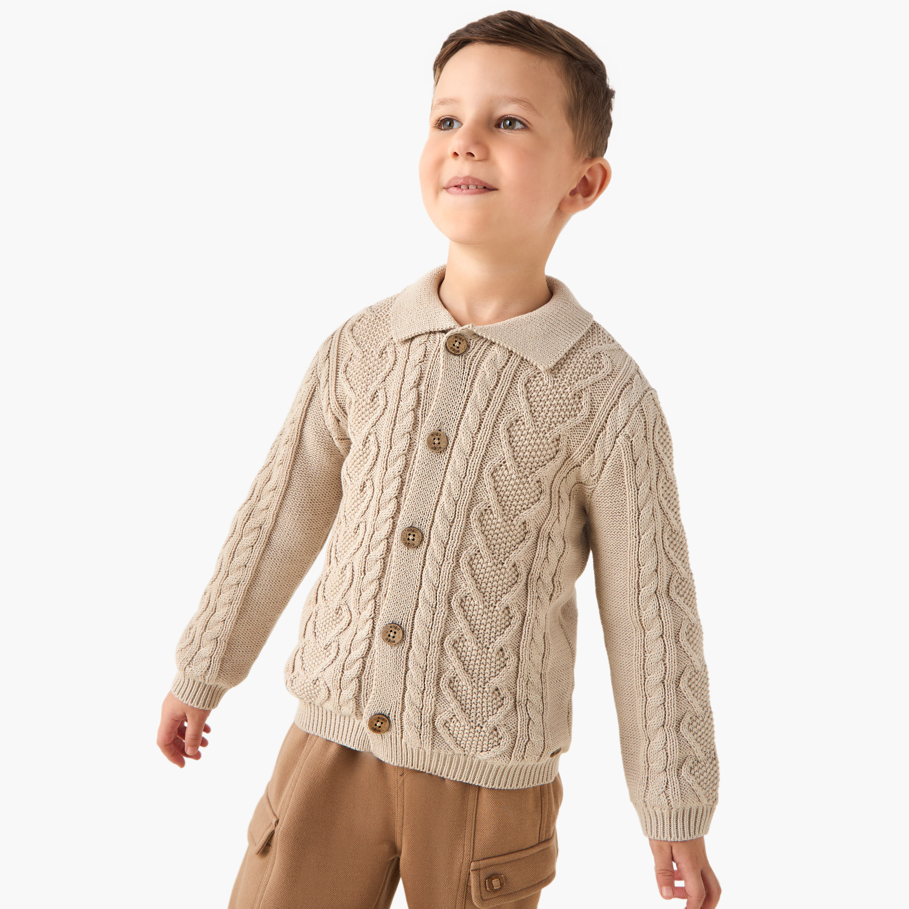 كارديجان بملمس حياكة بارز وأكمام طويلة من إليجو-baby-boys-clothing-jumpersandcardigans-image-5