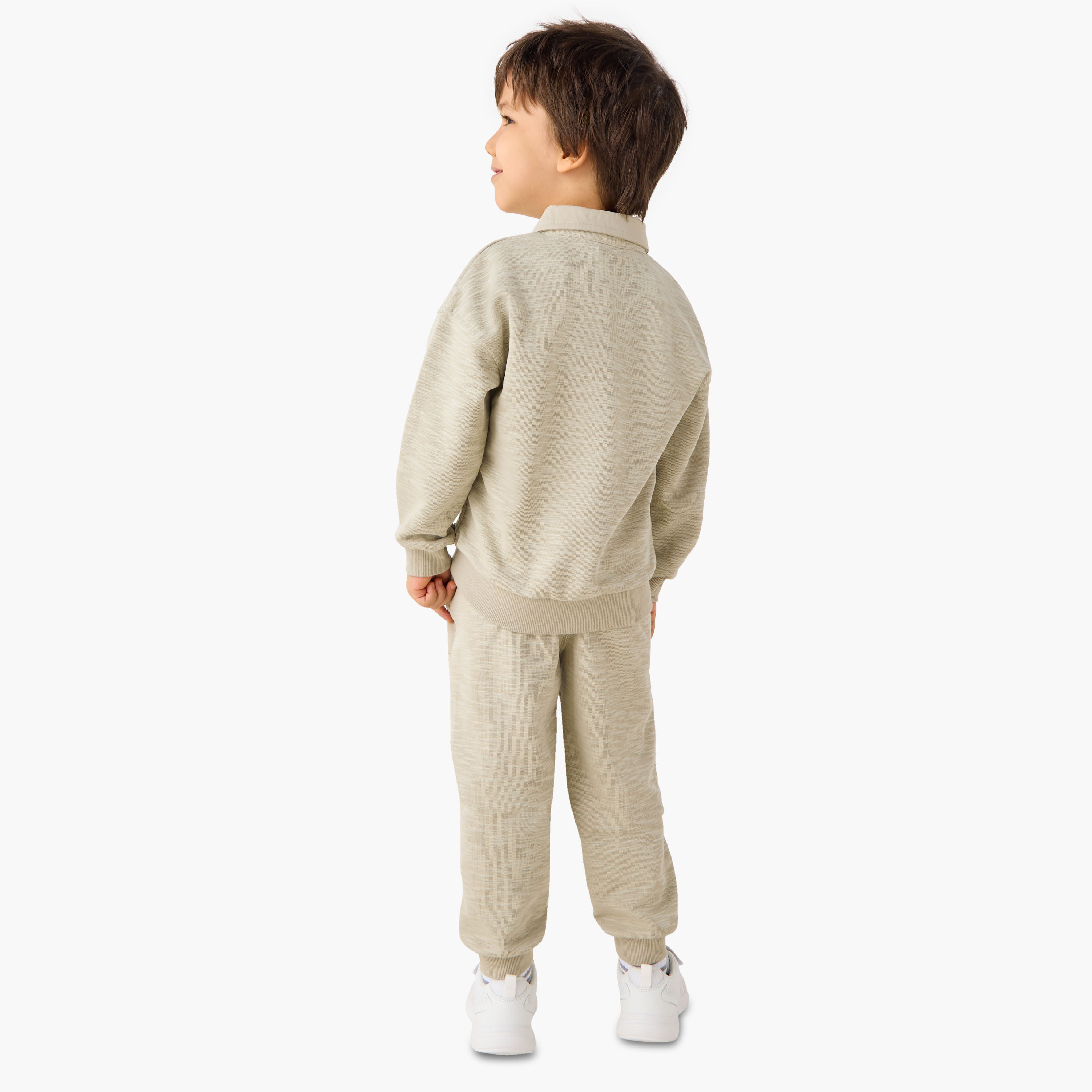 Eligo Textured Sweatshirt and Joggers Set-baby-boys-clothing-winterwear-setsandcoords-image-4