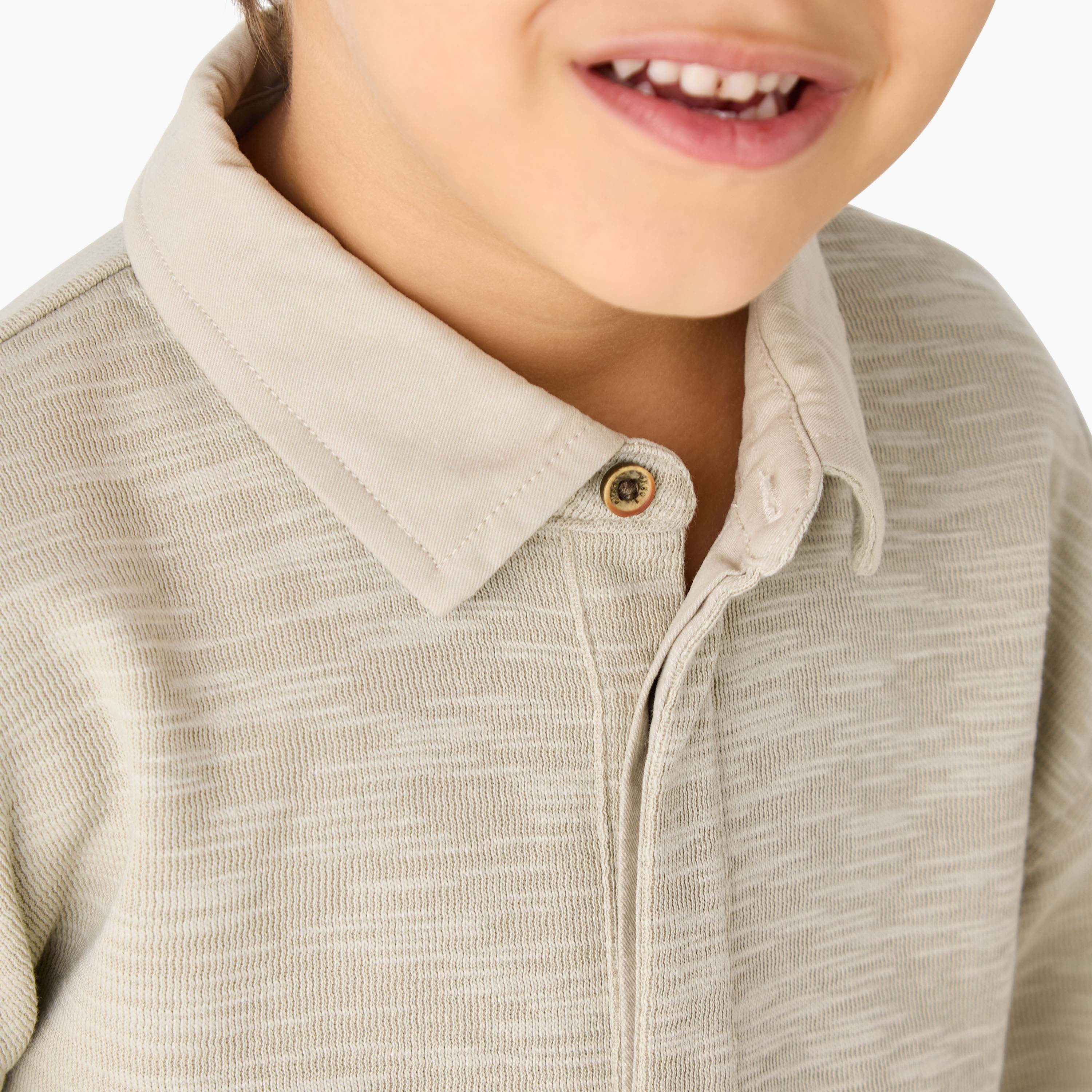 Eligo Textured Sweatshirt and Joggers Set-baby-boys-clothing-winterwear-setsandcoords-image-5