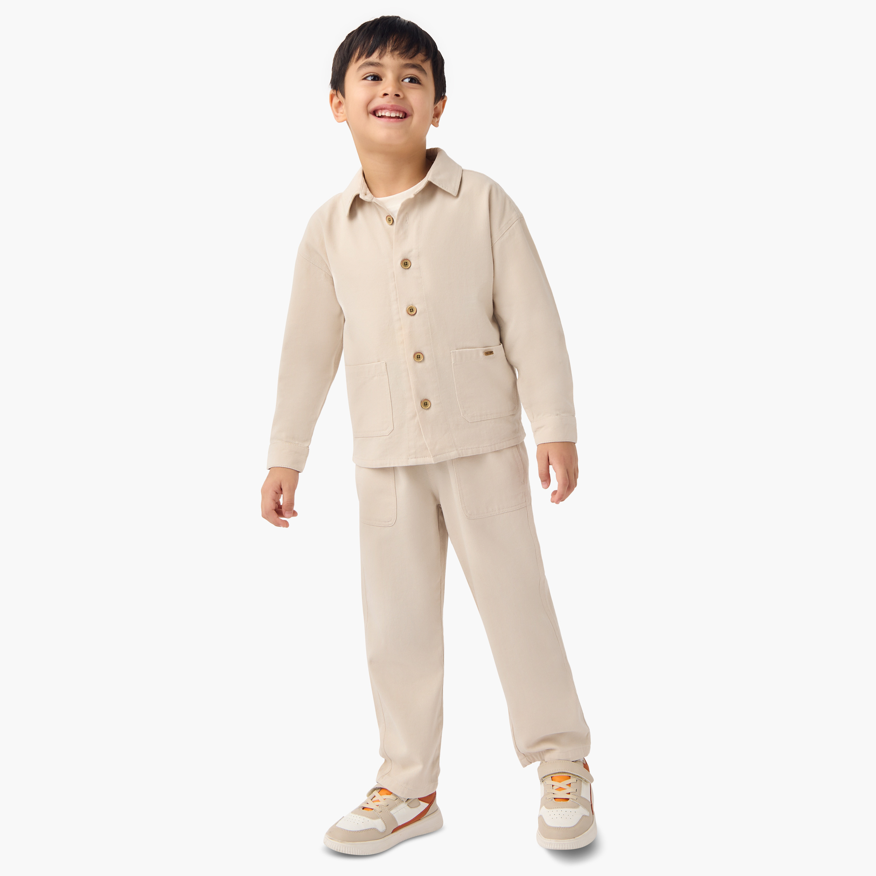 Eligo Solid Shirt and Pants Set-baby-boys-clothing-winterwear-setsandcoords-image-1