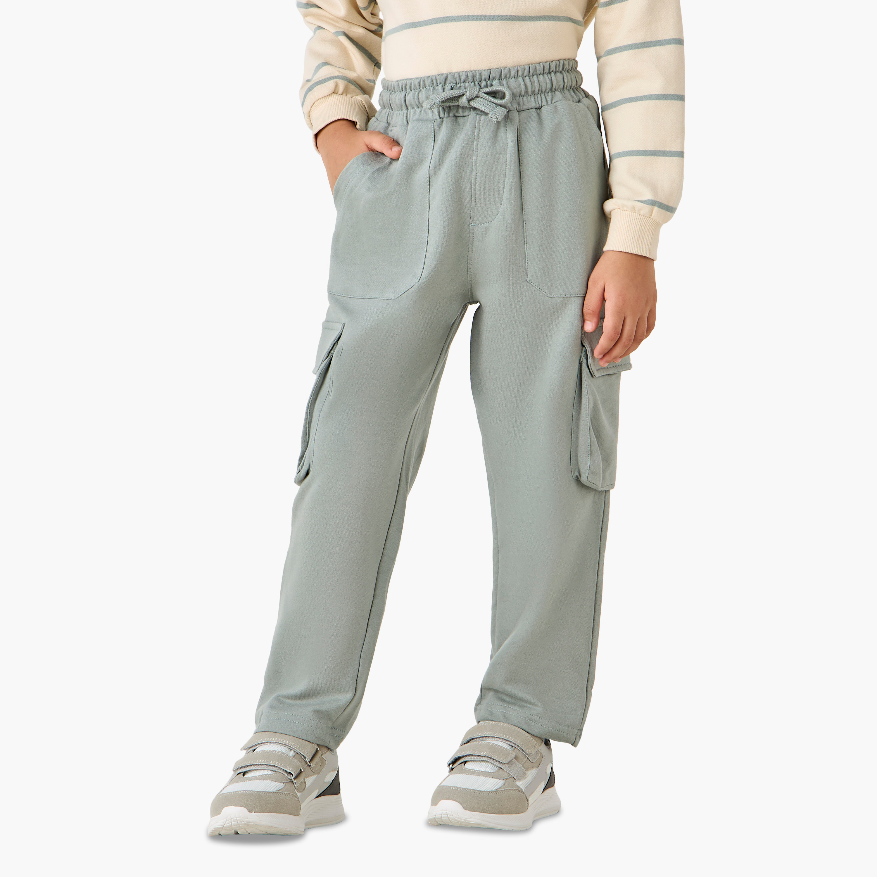 Eligo Striped Collared Sweatshirt and Pants Set-baby-boys-clothing-winterwear-setsandcoords-image-4