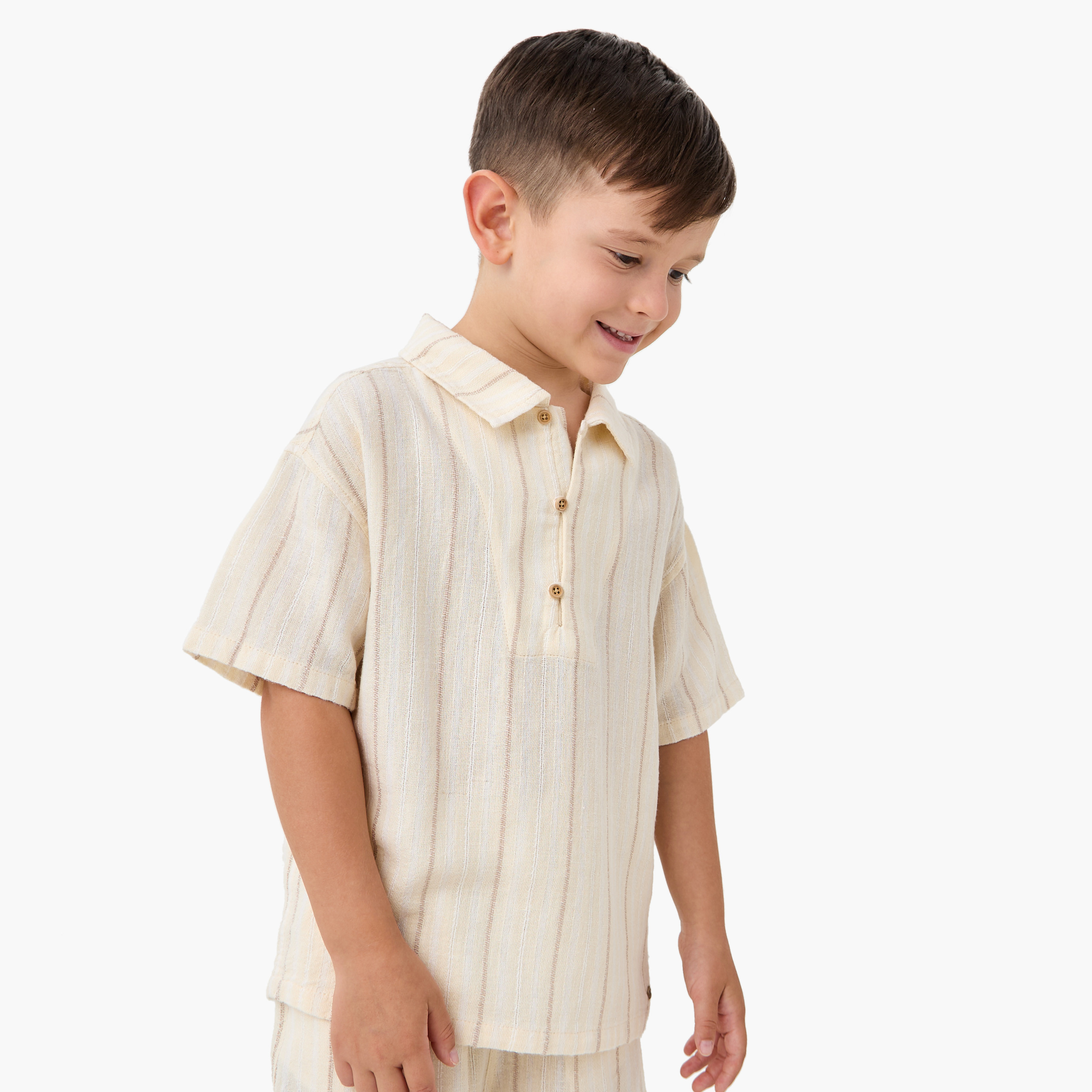 Eligo Striped T-shirt and Shorts Set-baby-boys-clothing-setsandcoords-image-2