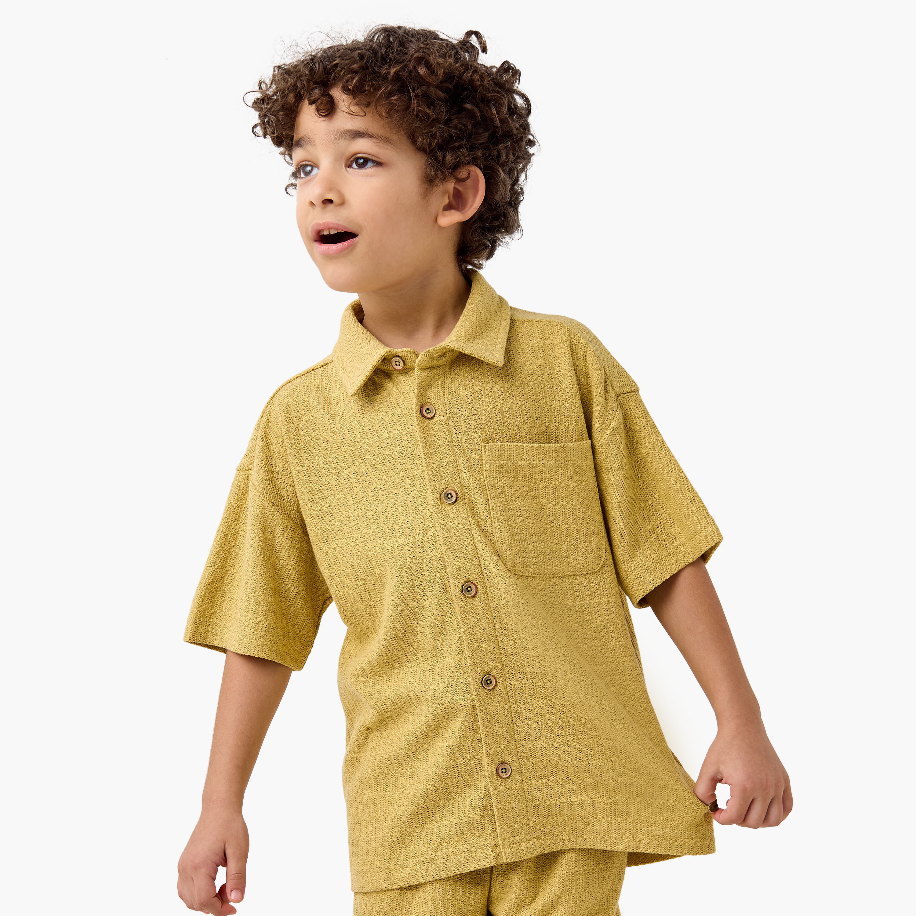 Eligo Textured Shirt and Shorts Set-baby-boys-clothing-setsandcoords-image-2