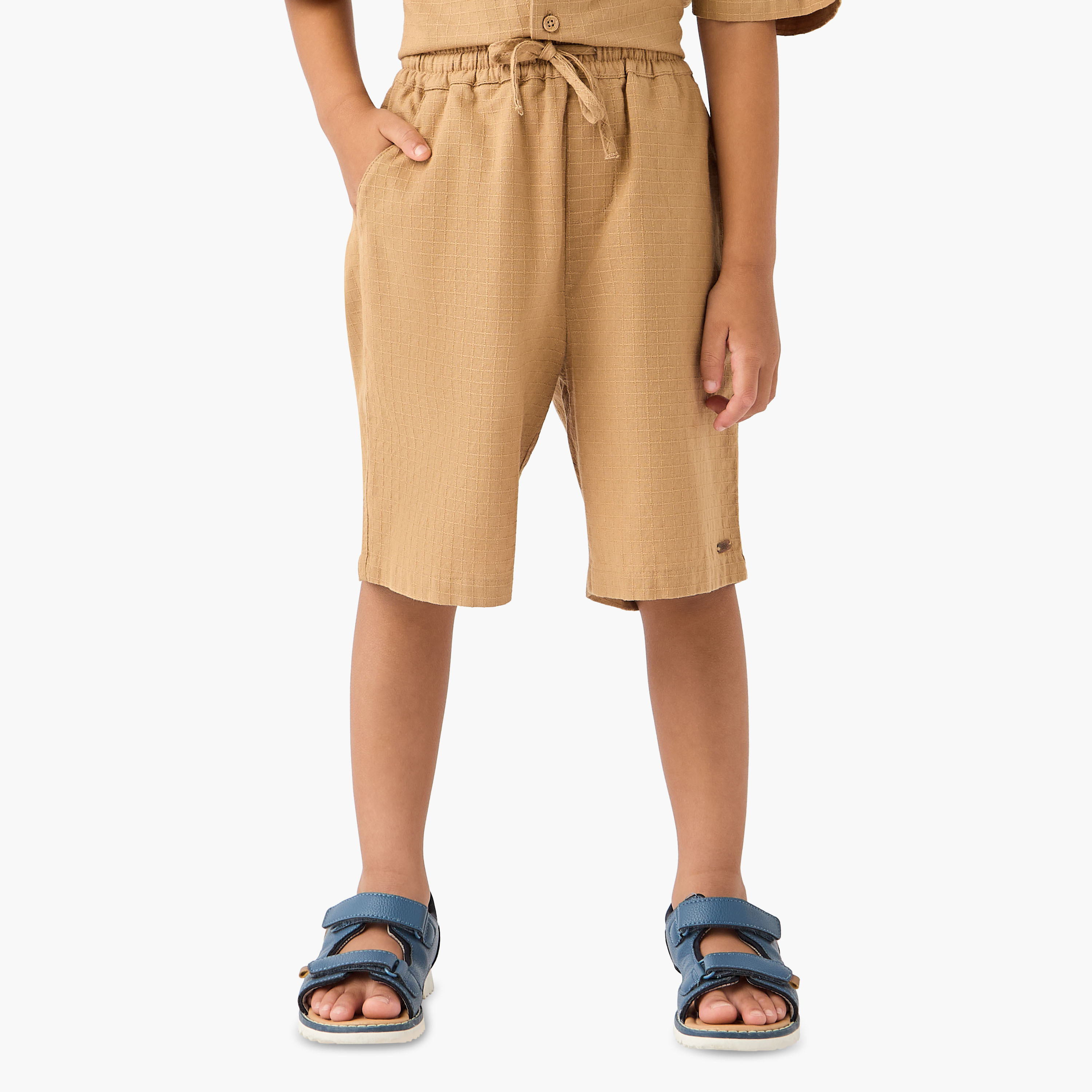 Eligo Textured Camp Collar Shirt and Shorts Set-boys-clothing-setsandcoords-image-3