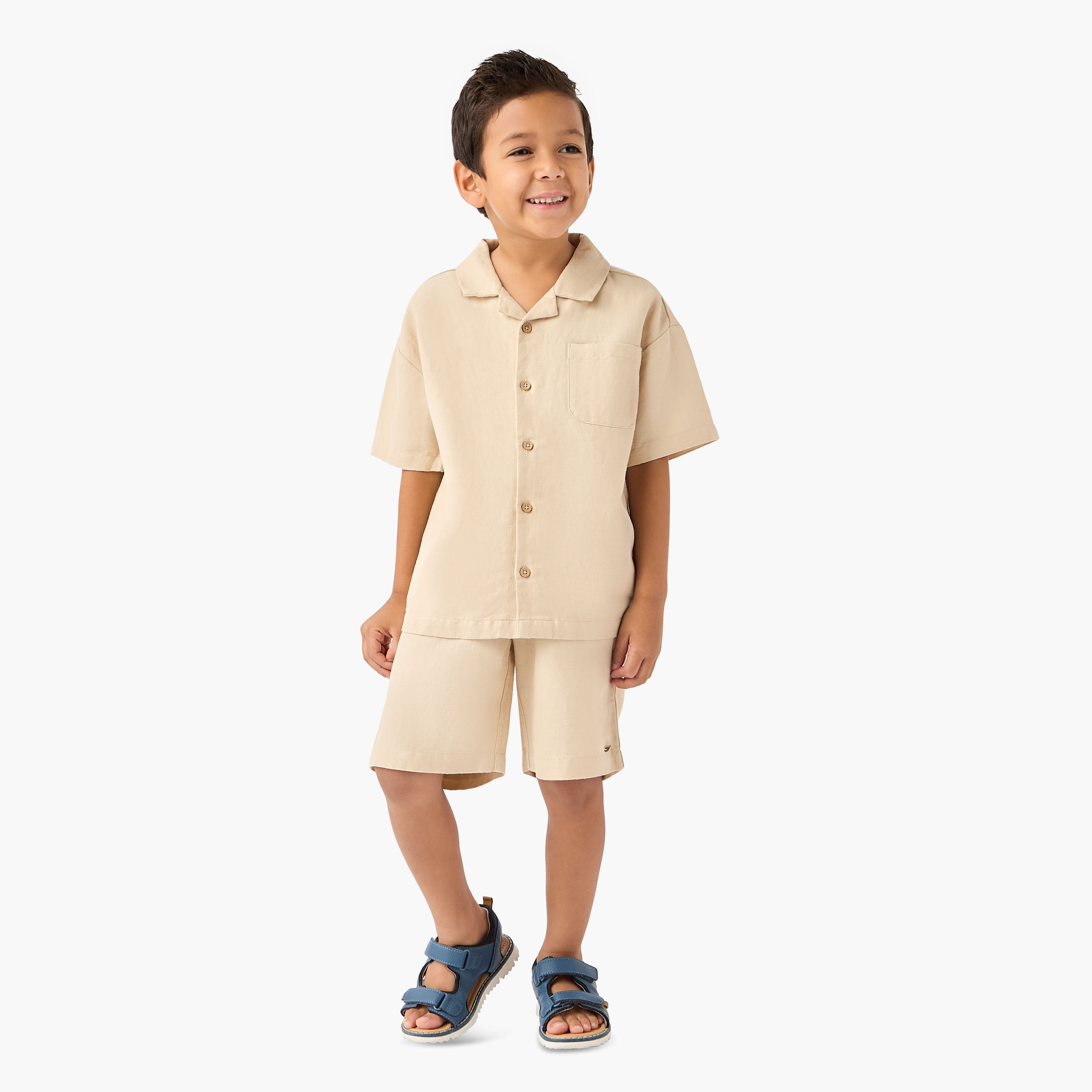 طقم قميص وشورت سادة من إليجو-boys-clothing-setsandcoords-image-1
