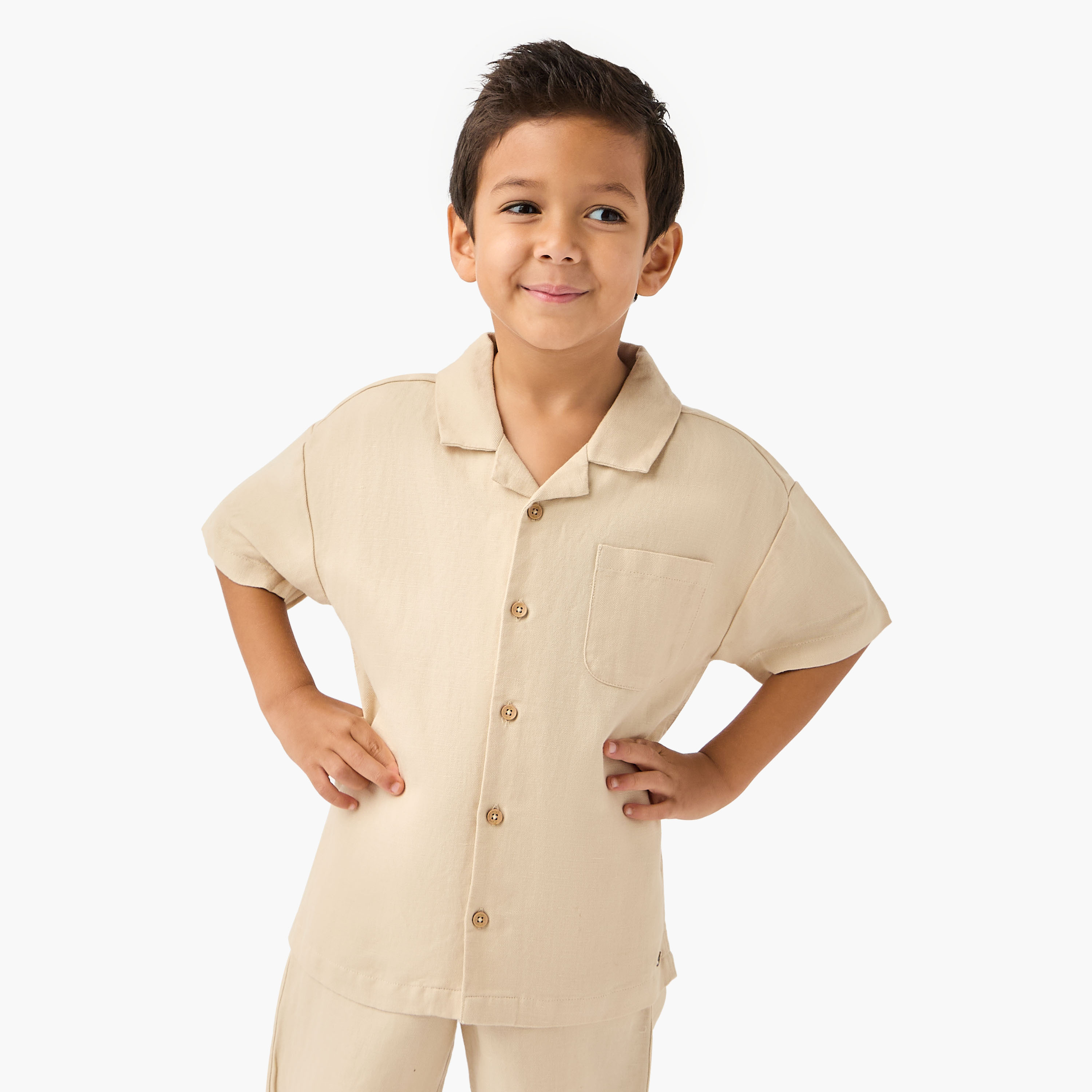 طقم قميص وشورت سادة من إليجو-boys-clothing-setsandcoords-image-2