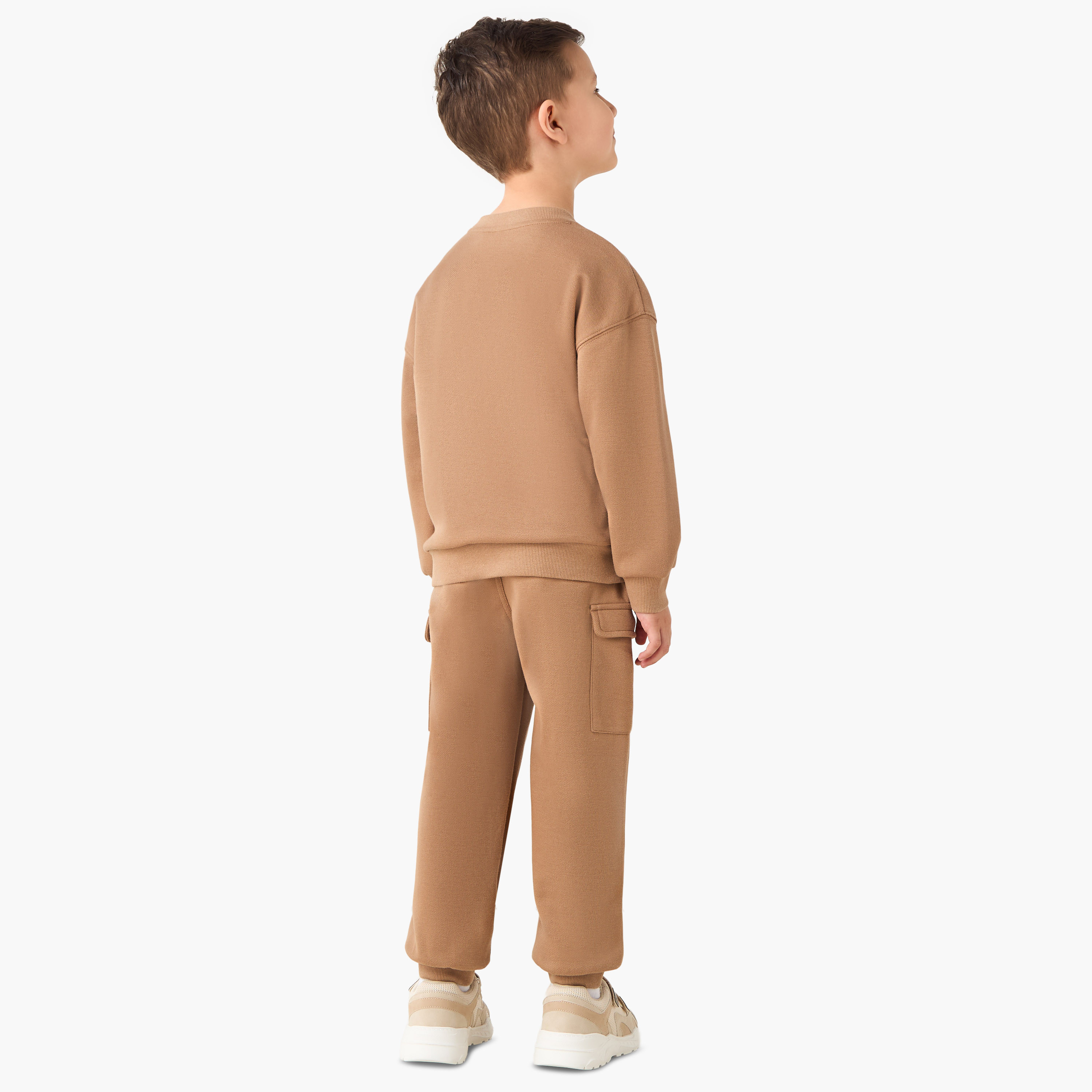 Eligo Boys Sweatshirt and Joggers Set with Flap Pockets - Polyester - Long Sleeves - Crew Neck-boys-clothing-setsandcoords-image-4