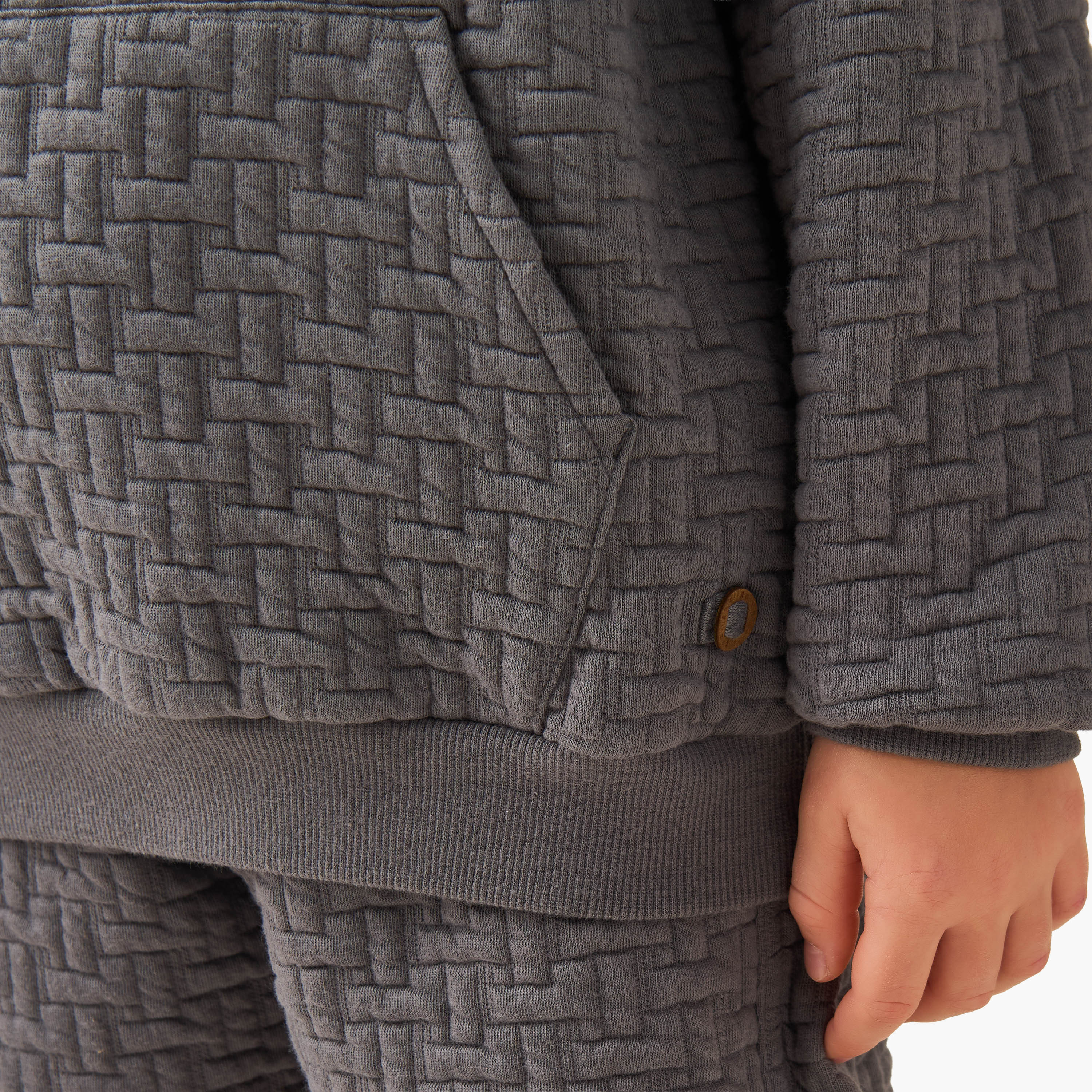 Eligo Crew Neck Long Sleeves Sweatshirt and Joggers Set with Texture-baby-boys-clothing-winterwear-setsandcoords-image-6