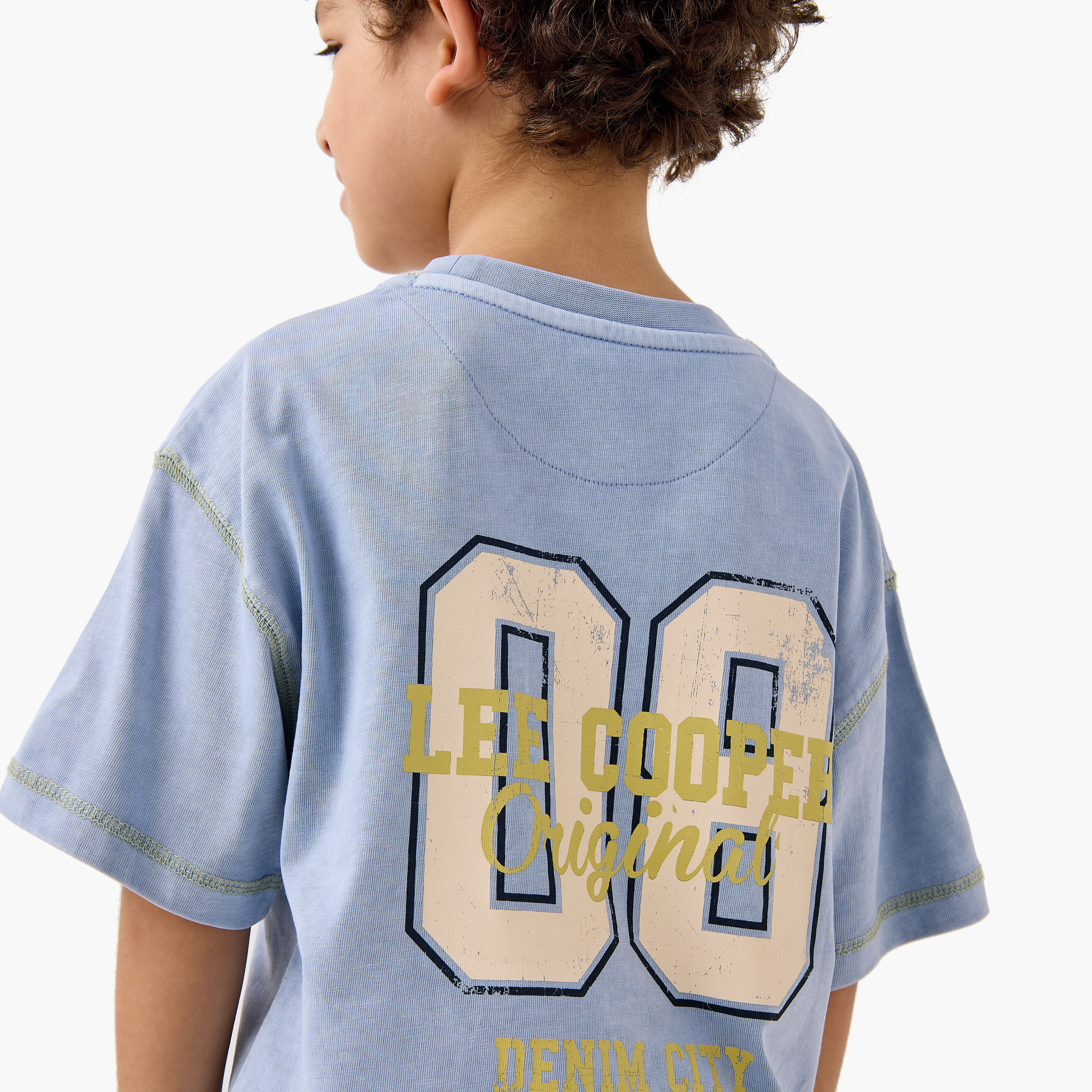 Lee Cooper Varsity Print T-shirt with Crew Neck-boys-clothing-tshirtsandpolos-image-4