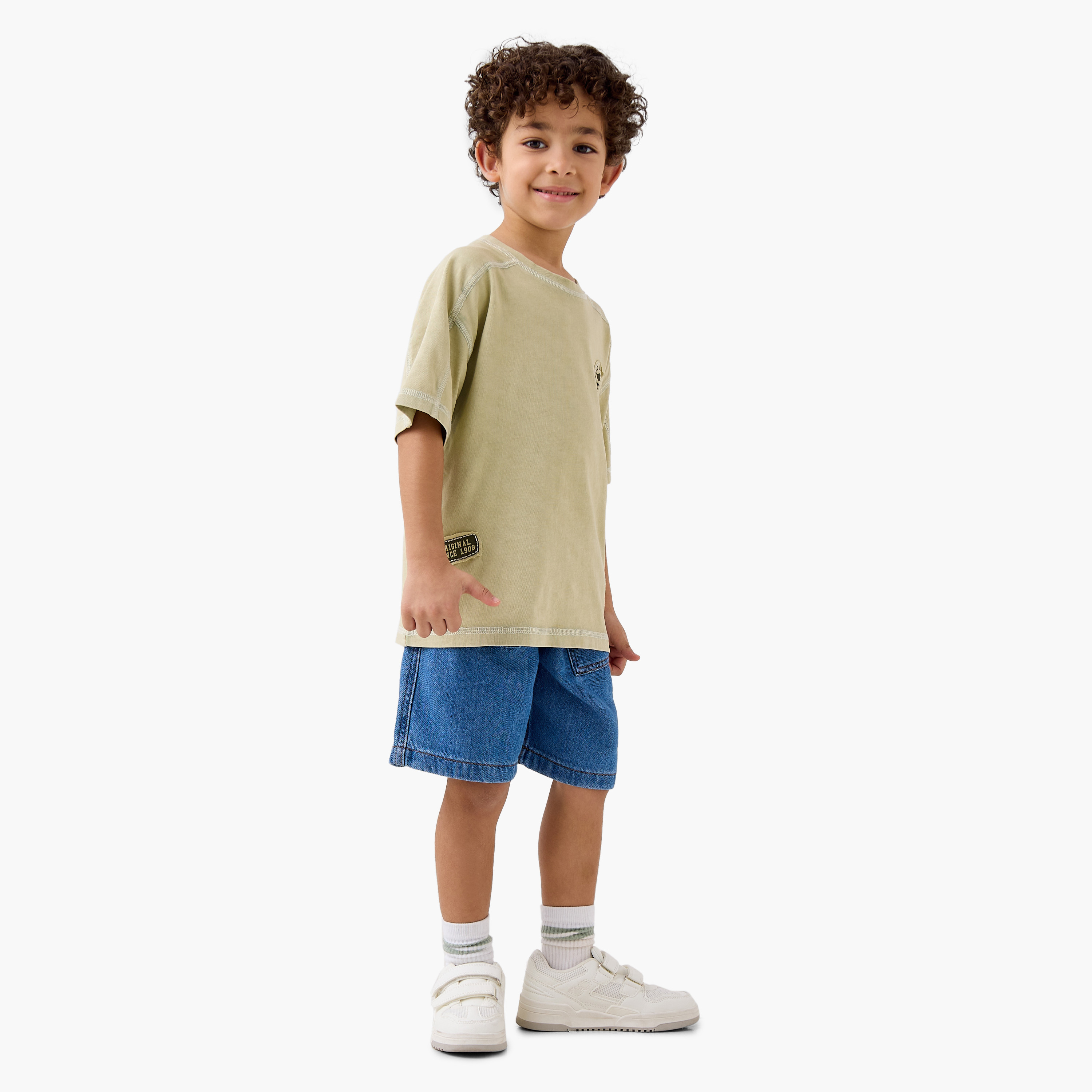 Lee Cooper Applique Detail T-shirt with Short Sleeves-boys-clothing-tshirtsandpolos-image-2