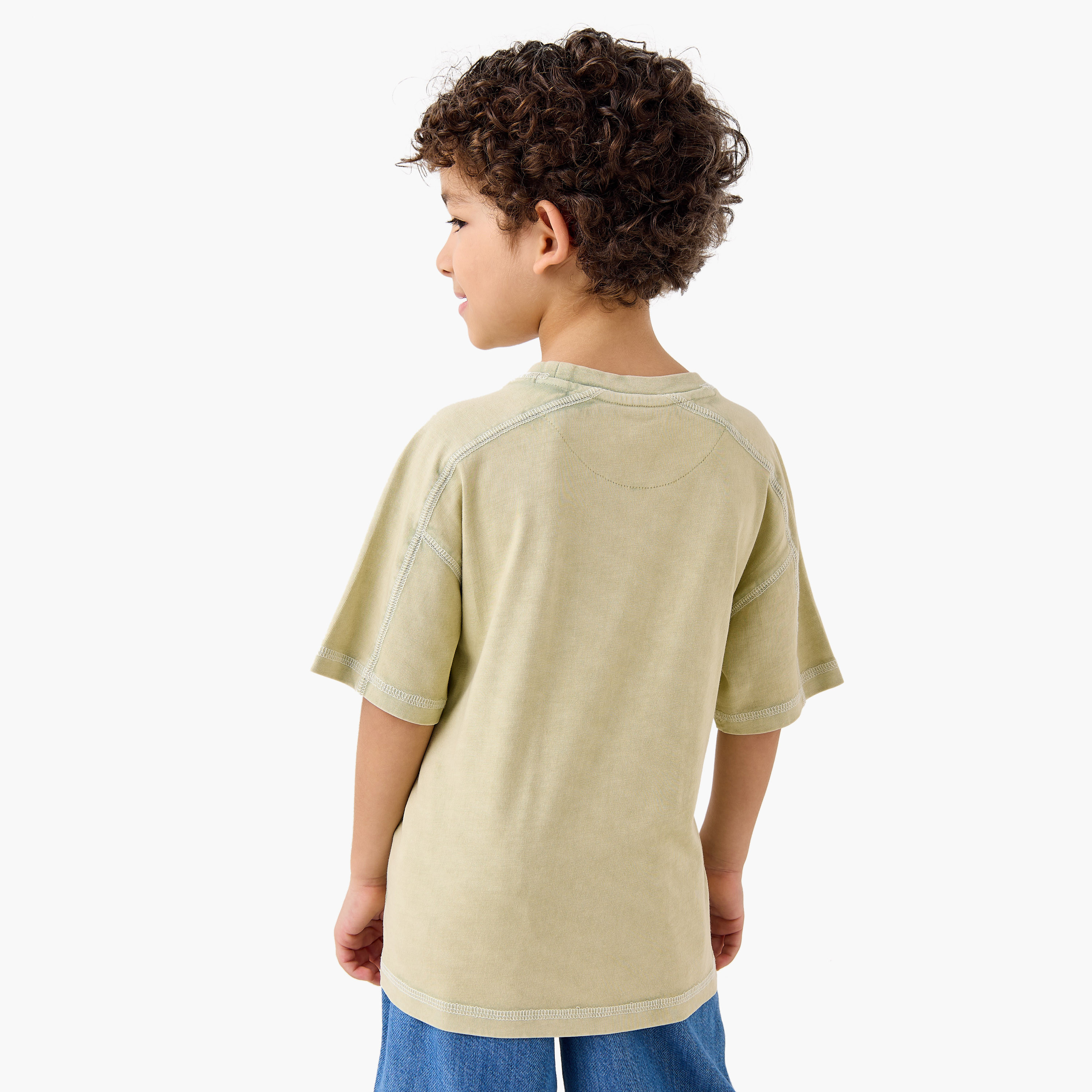 Lee Cooper Applique Detail T-shirt with Short Sleeves-boys-clothing-tshirtsandpolos-image-3