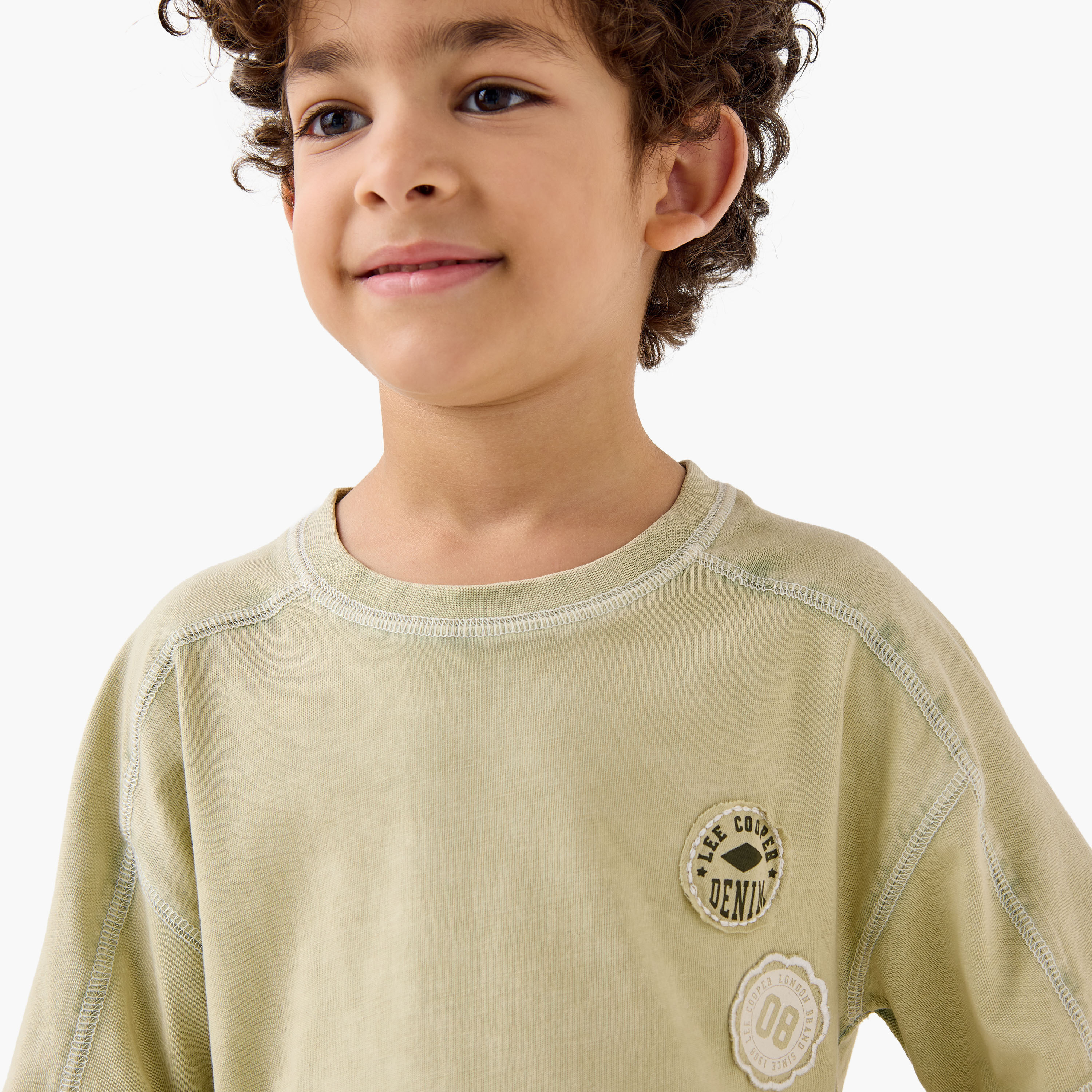 Lee Cooper Applique Detail T-shirt with Short Sleeves-boys-clothing-tshirtsandpolos-image-4