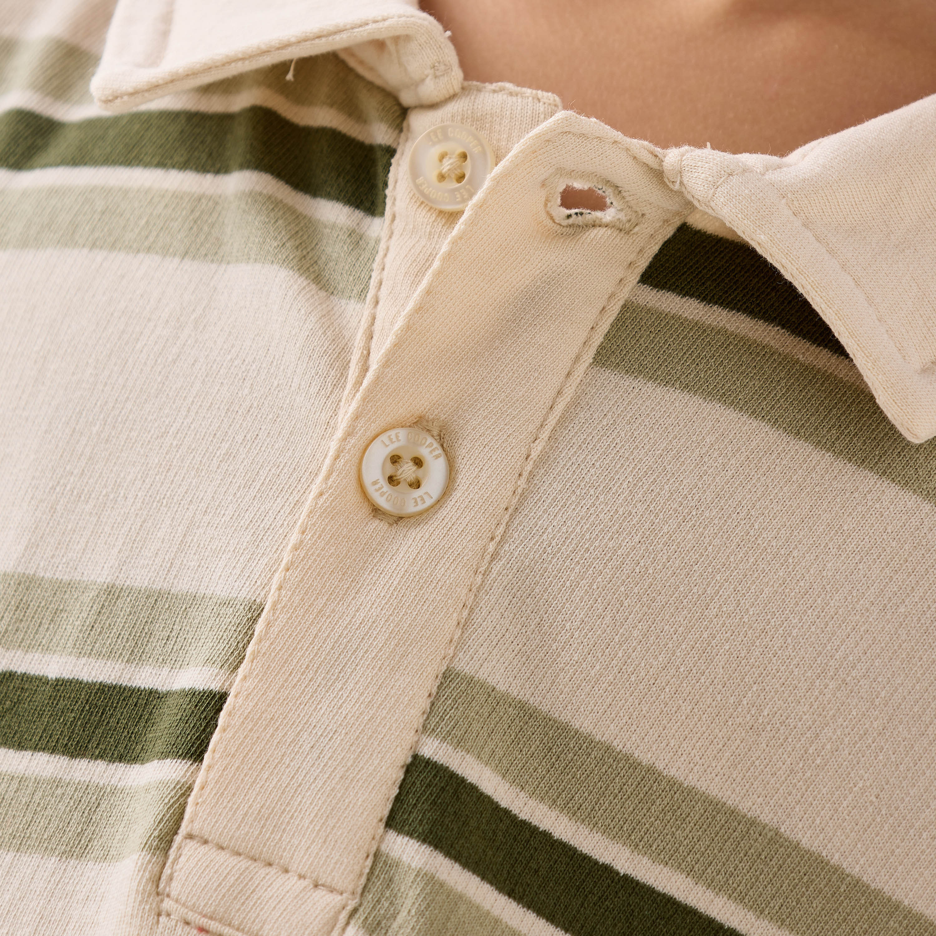 Lee Cooper Striped Polo T-shirt with Short Sleeves-boys-clothing-tshirtsandpolos-image-5
