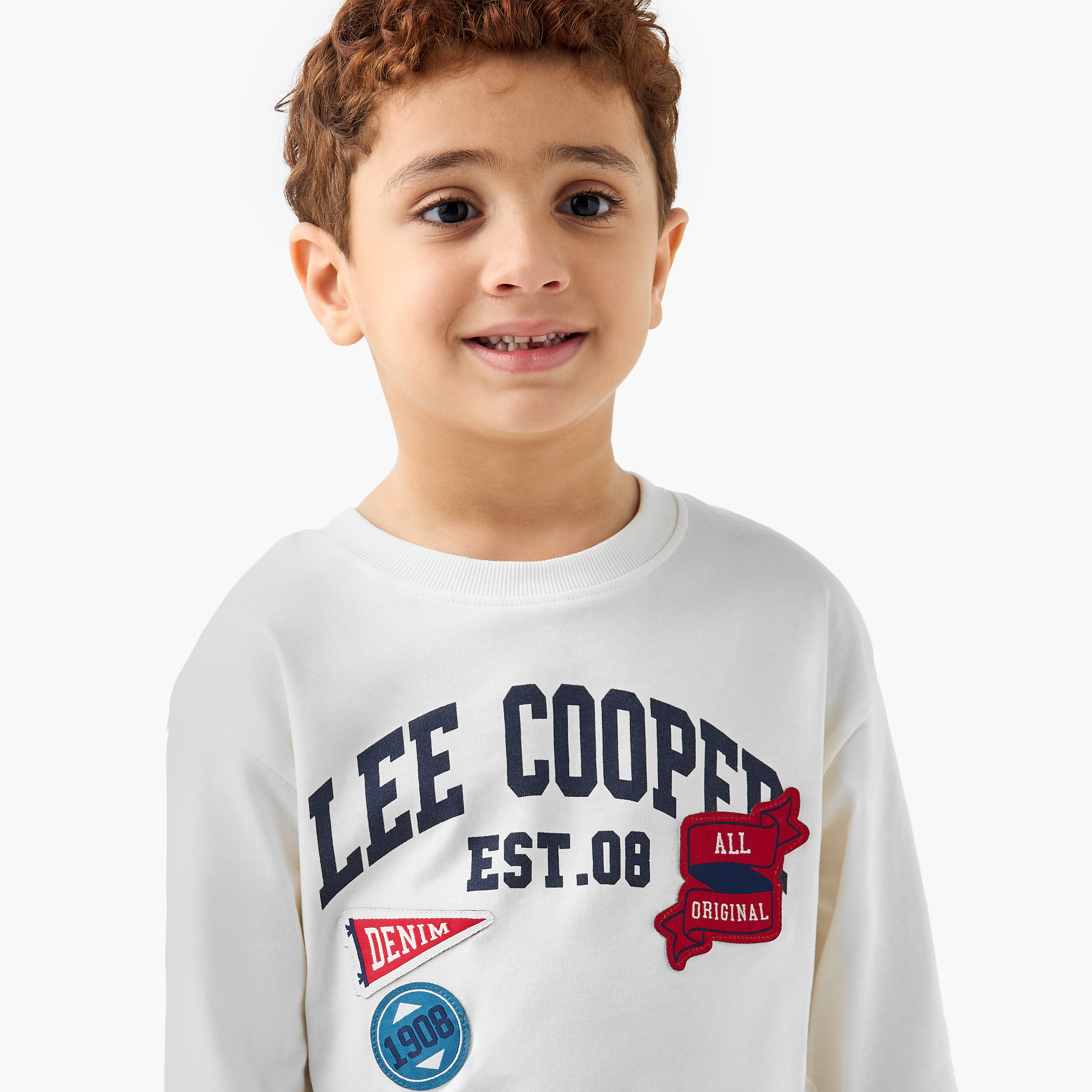 Lee Cooper Printed Crew Neck T-shirt and Long Sleeves-boys-clothing-tshirtsandpolos-image-4