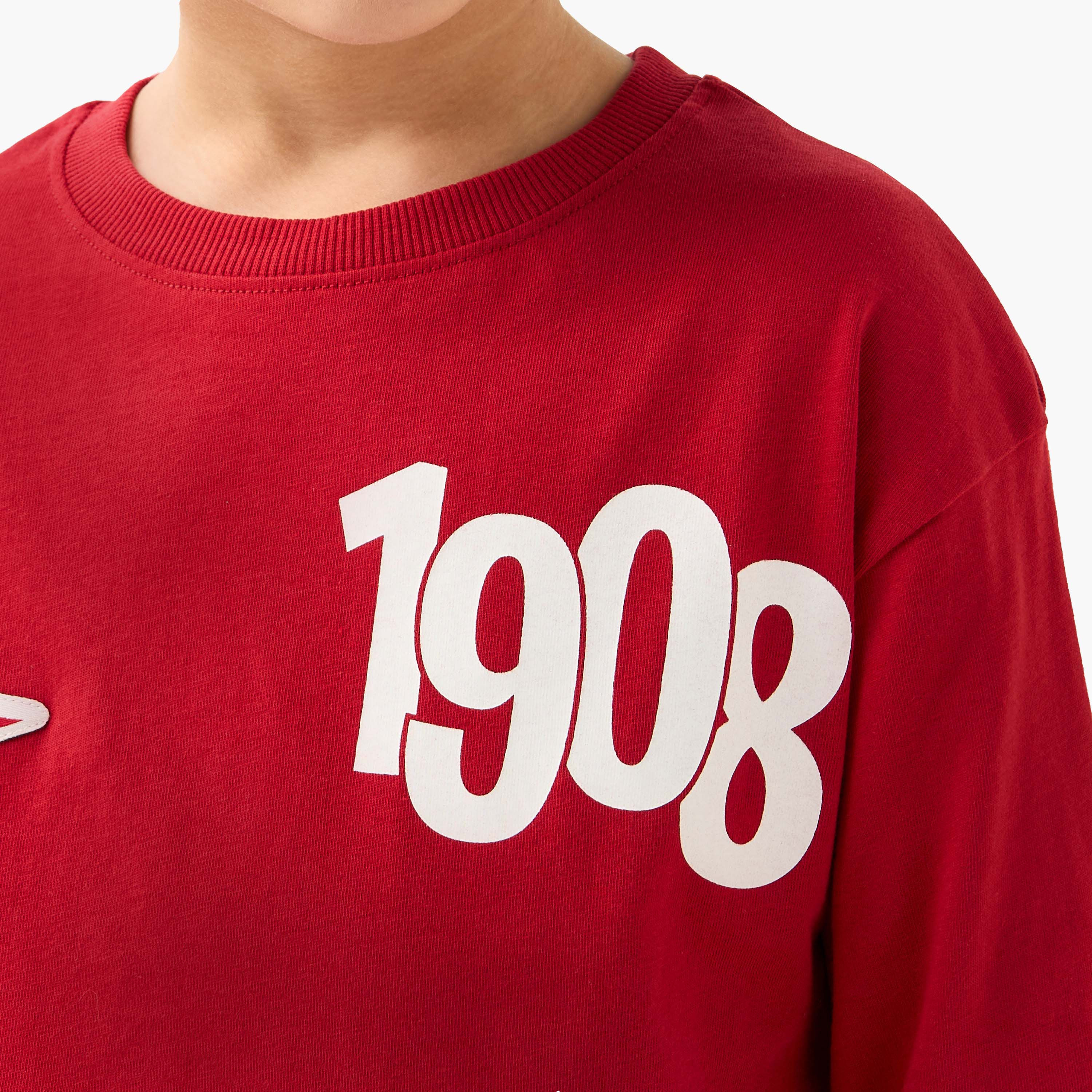 Lee Cooper Printed T-shirt with Long Sleeves-boys-clothing-tshirtsandpolos-image-4