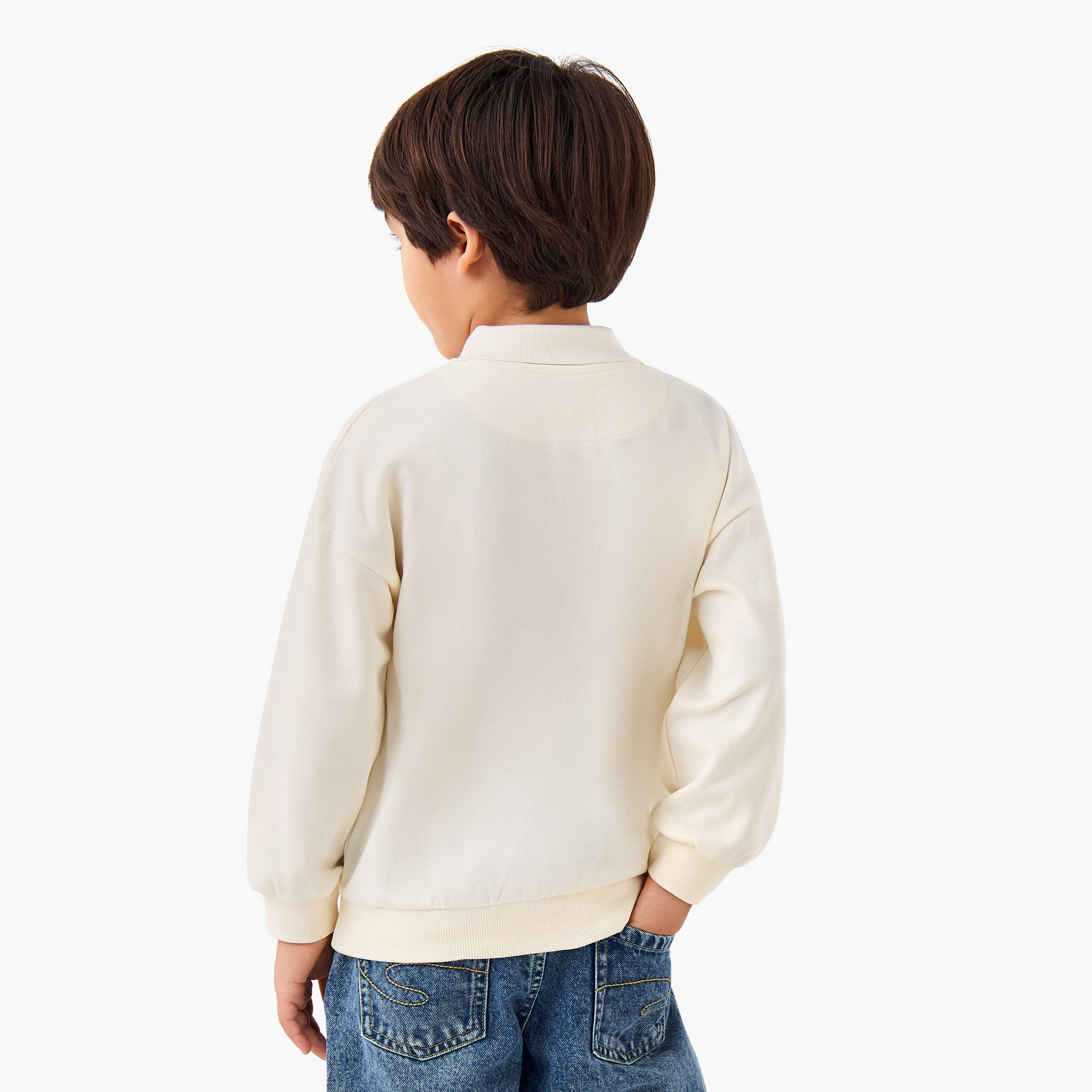 تيشيرت لي كوبر بياقة وأكمام طويلة وتطريز الشعار-boys-clothing-tshirtsandpolos-image-3