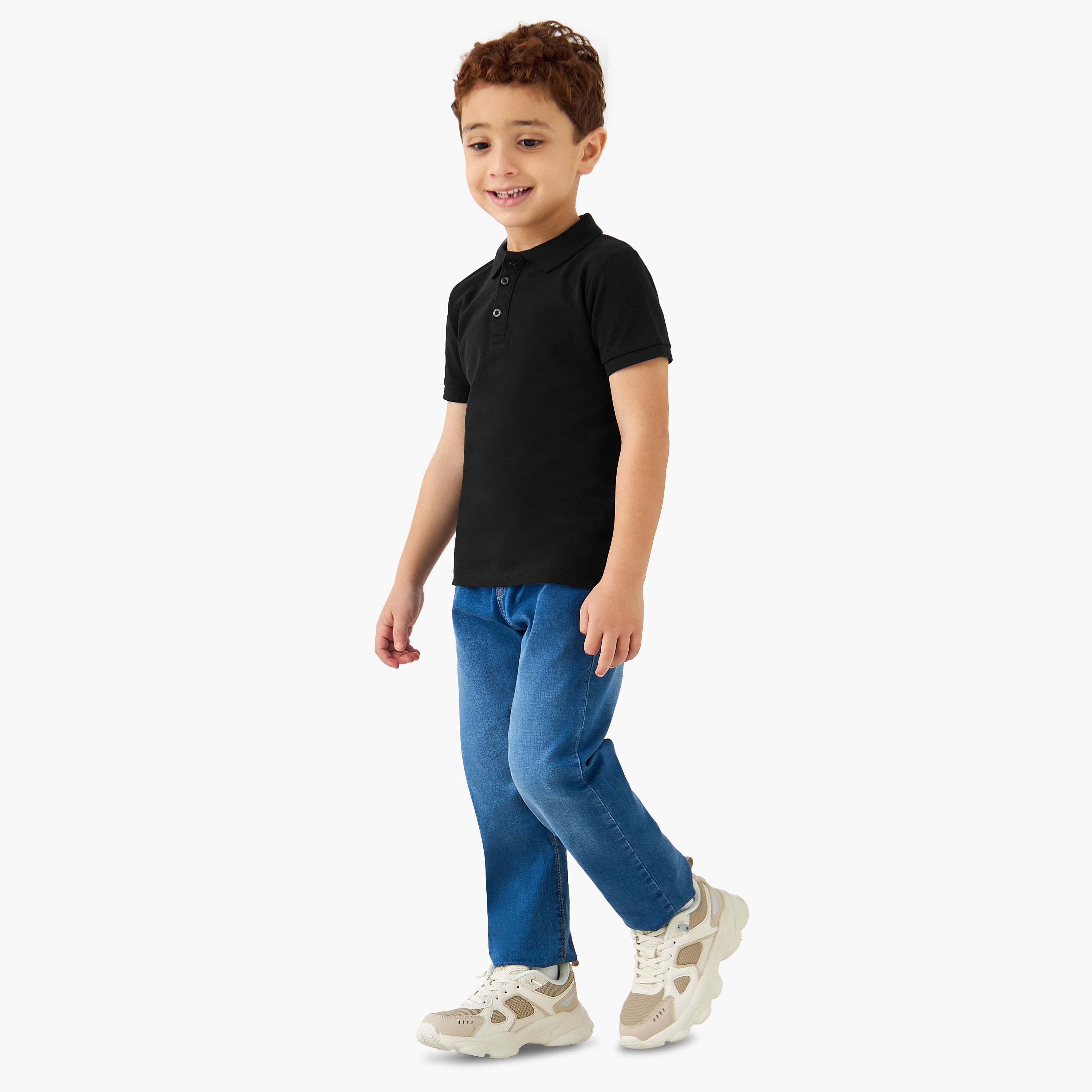 تيشيرت بولو سادة بأكمام قصيرة من لي كوبر-boys-clothing-shirts-image-4