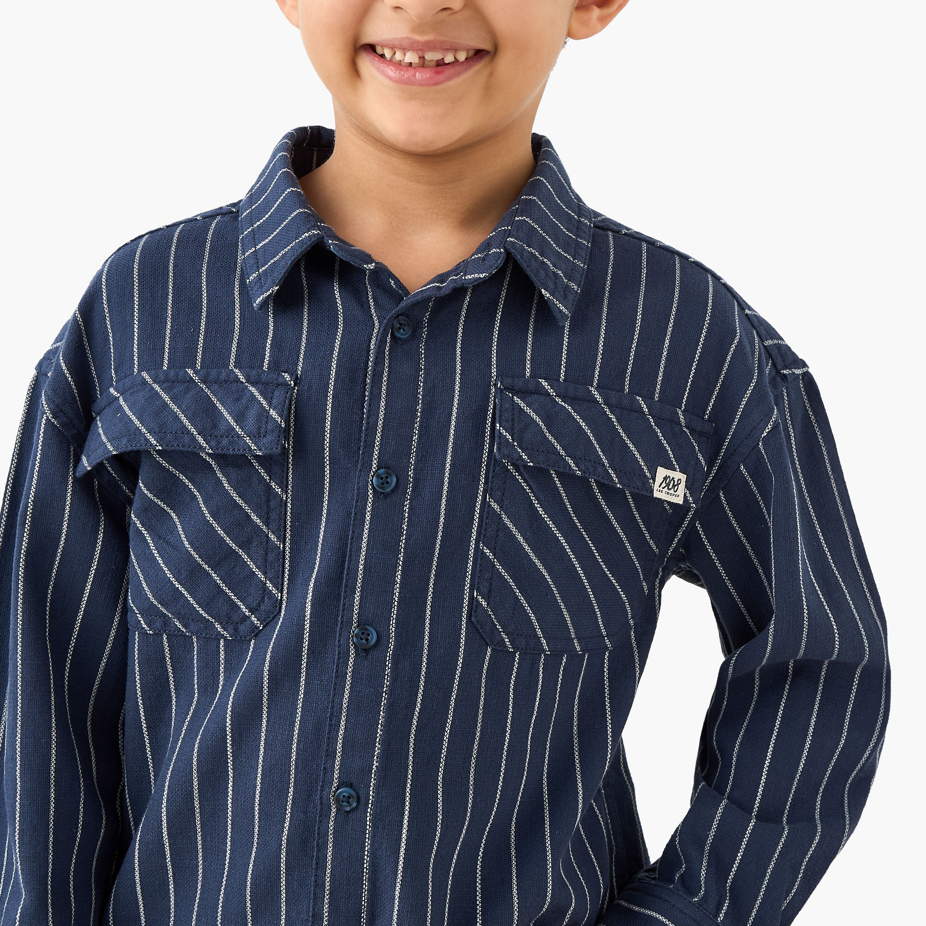 Lee Cooper Striped Collared Shirt-boys-clothing-shirts-image-4