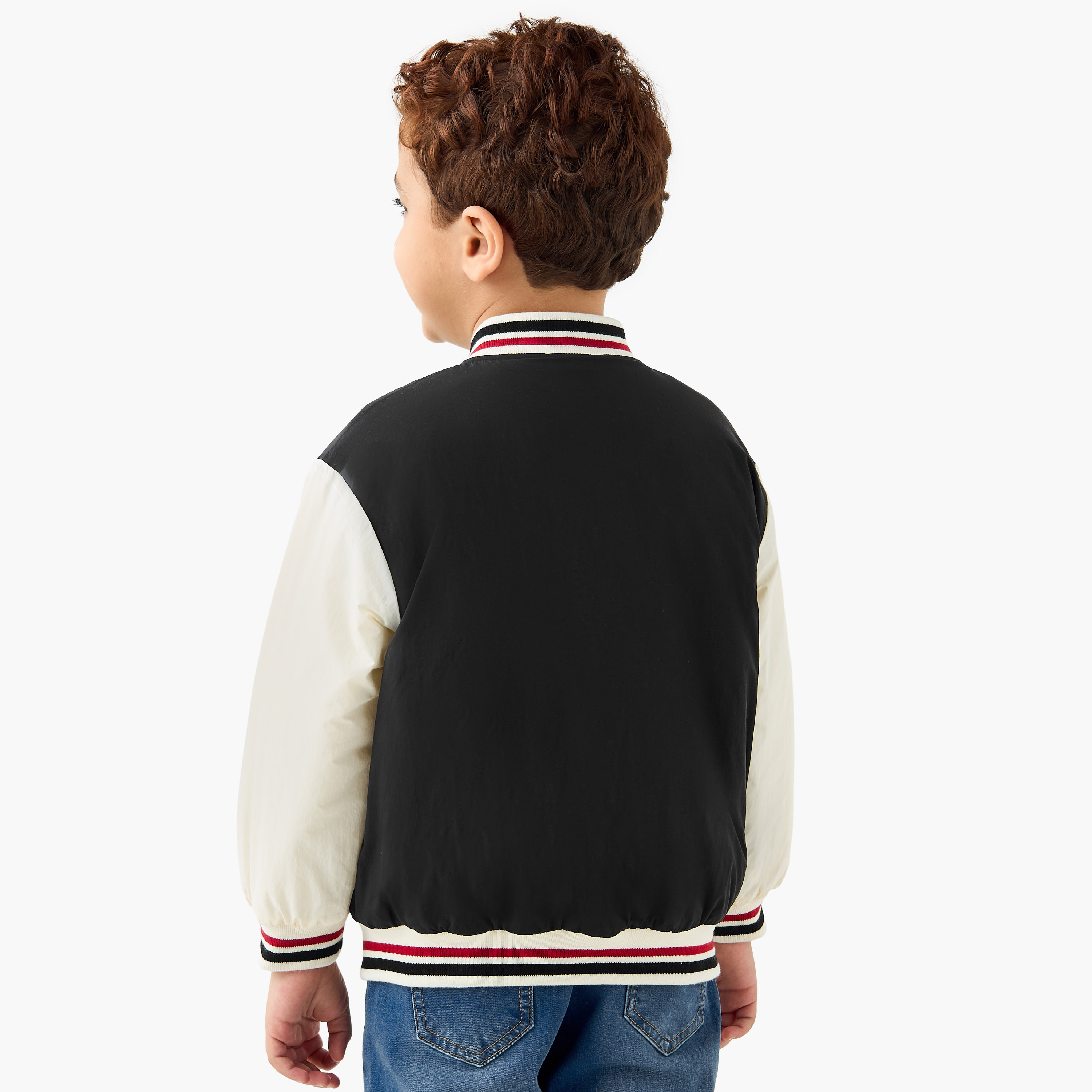 Lee Cooper Embroidered Varsity Jacket with Long Sleeves and Button Closure-baby-boys-clothing-jacketsandblazers-image-3