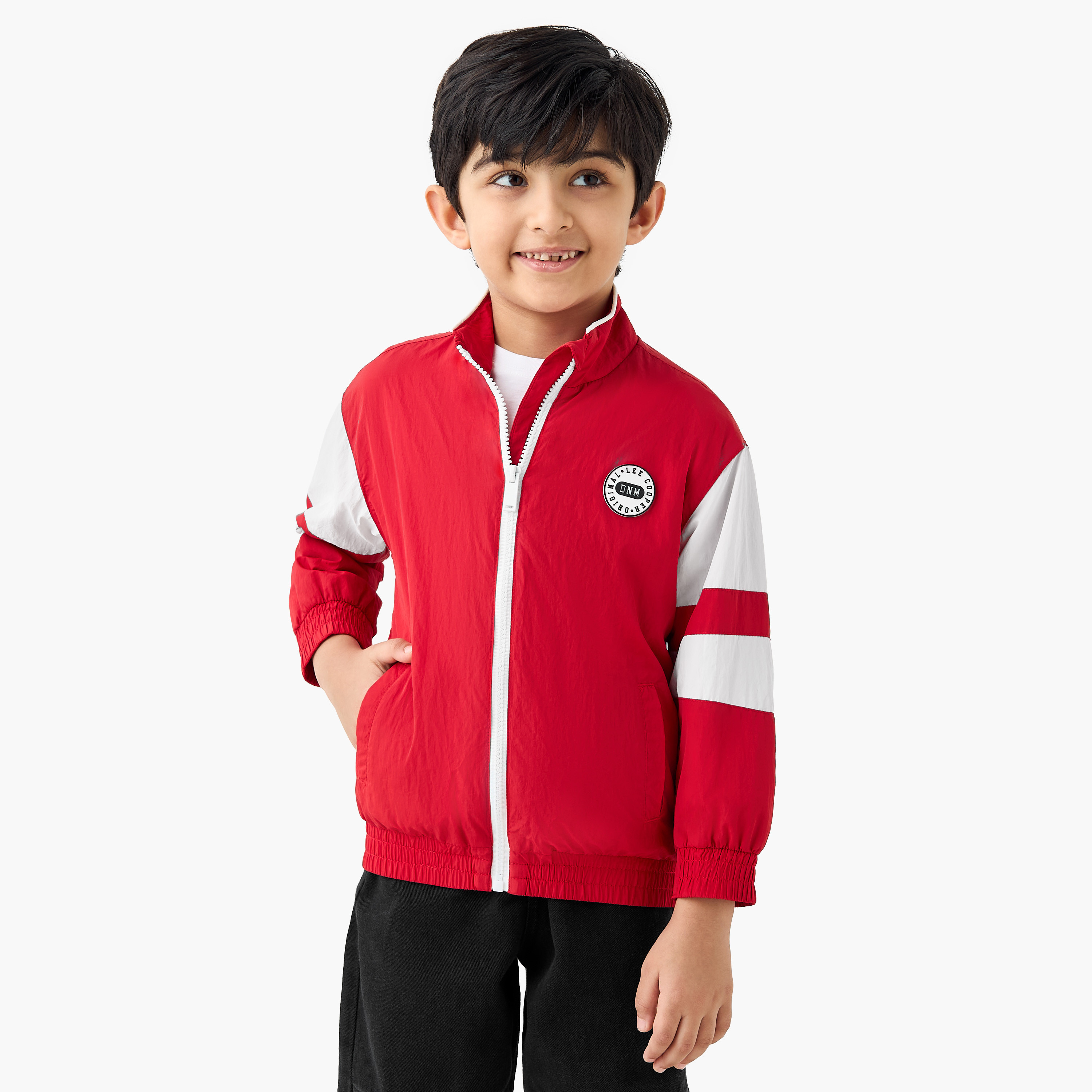 Lee Cooper Panelled Zip Through Jacket with Long Sleeves-boys-clothing-jacketsandcoats-image-1