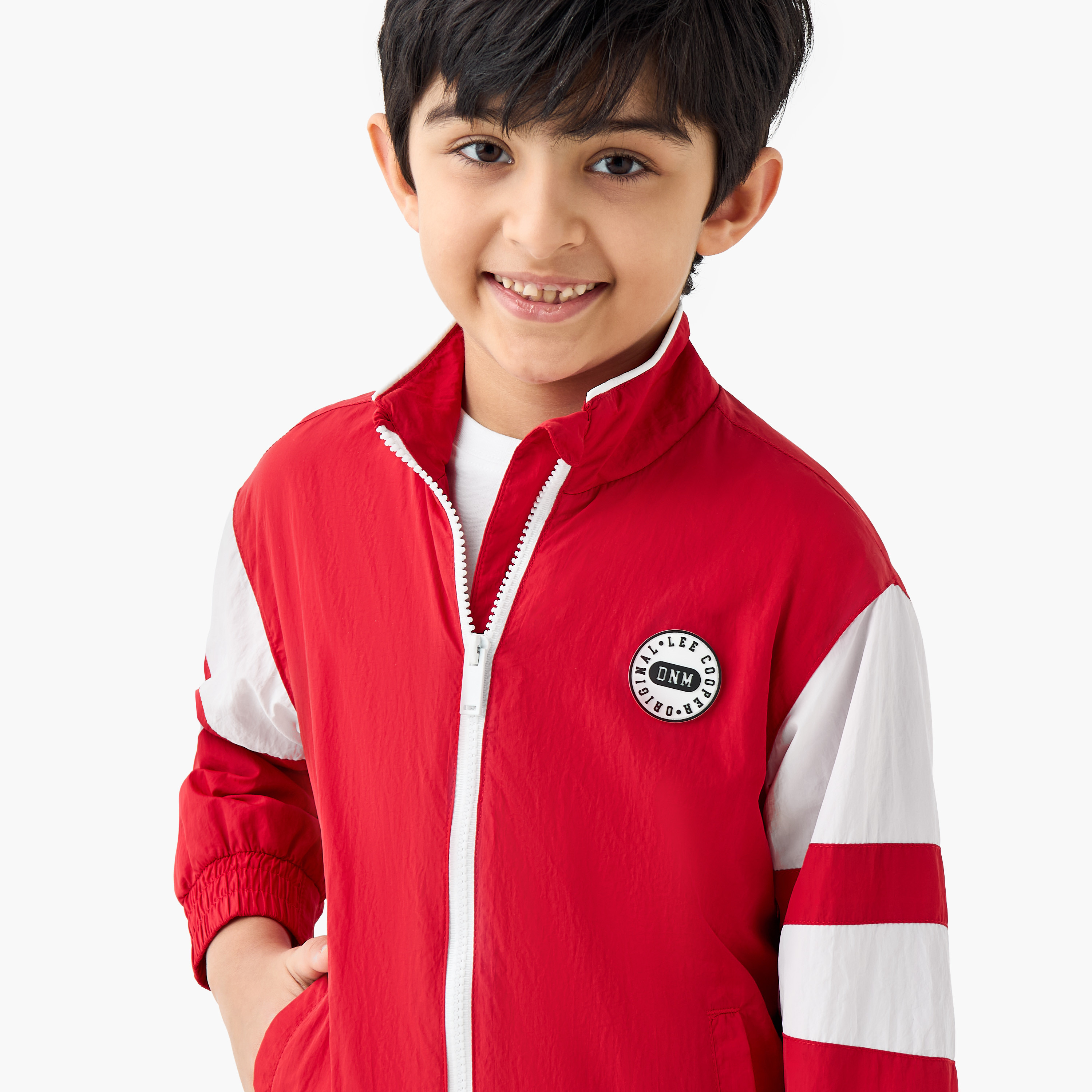 Lee Cooper Panelled Zip Through Jacket with Long Sleeves-boys-clothing-jacketsandcoats-image-4