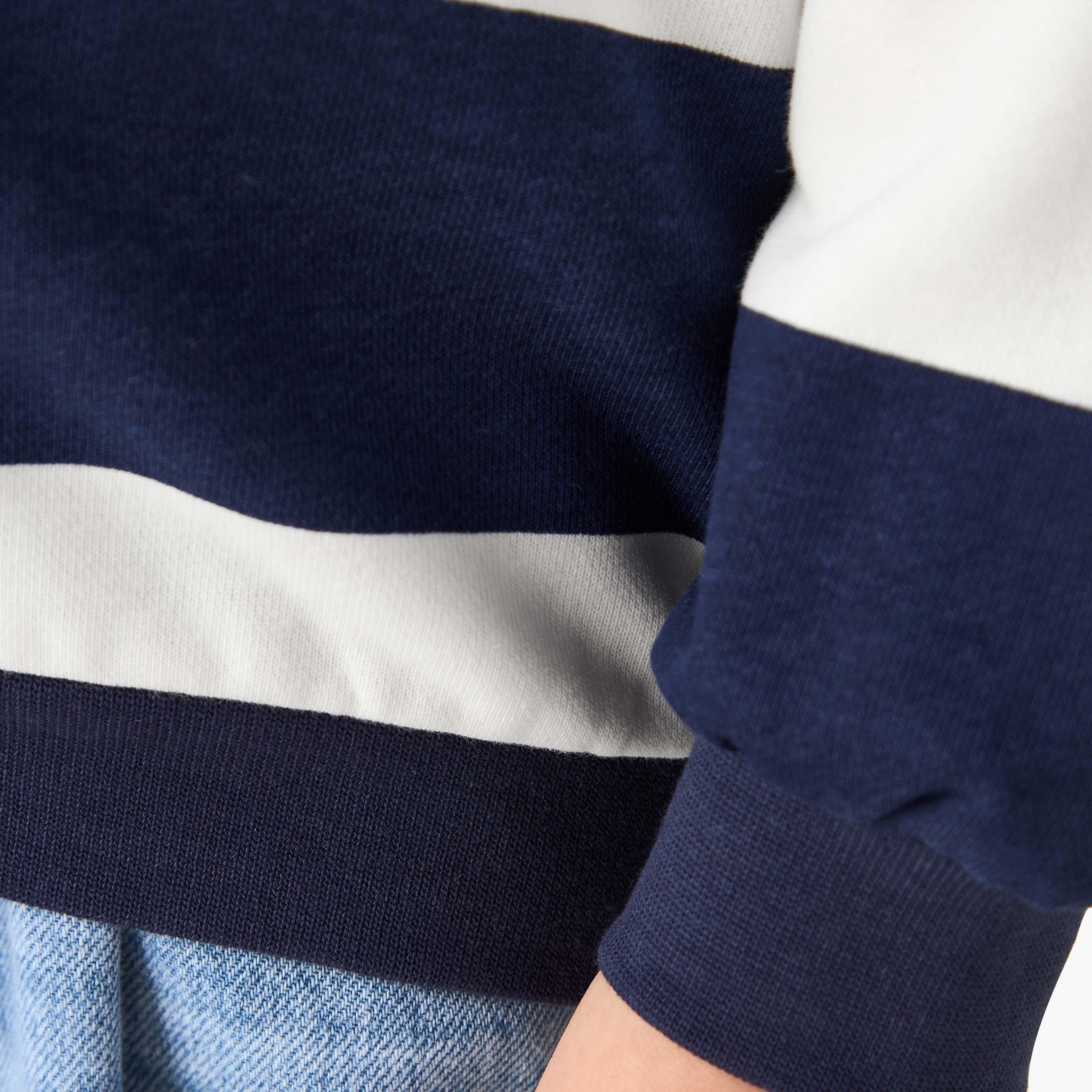Lee Cooper Collared Long Sleeves Sweatshirt with Stripes-boys-clothing-tshirtsandpolos-image-5