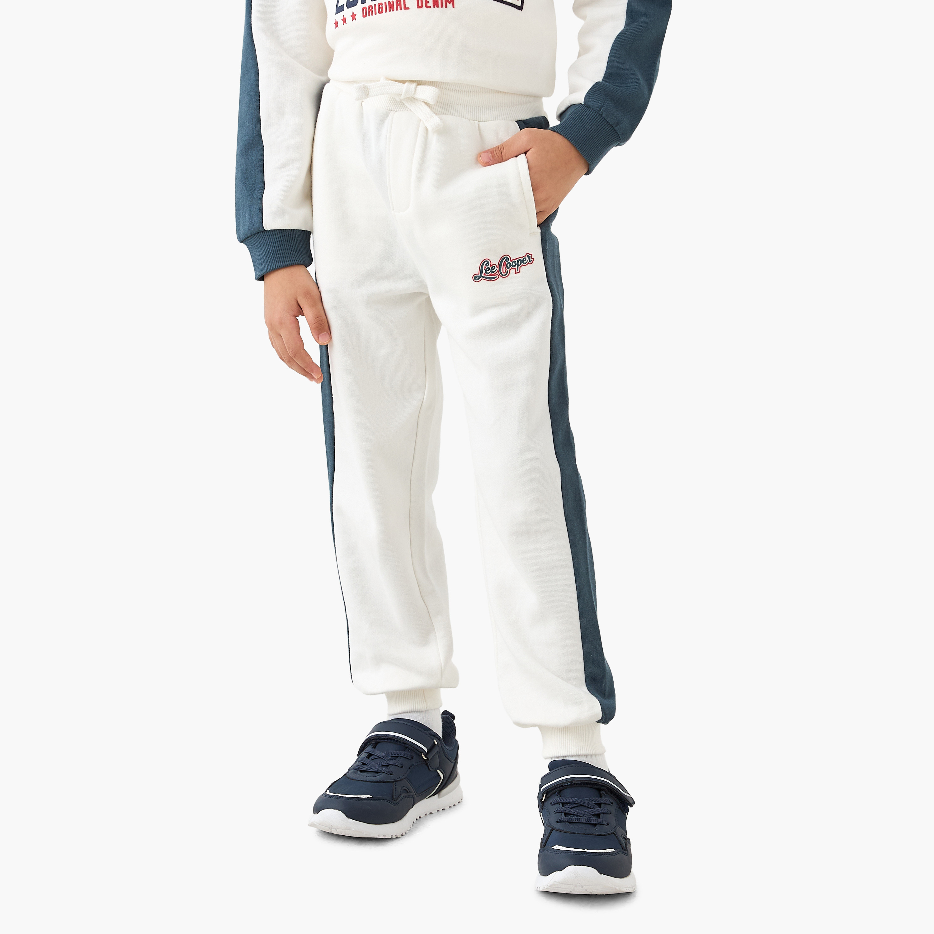 Lee Cooper Logo Print Sweatshirt and Joggers Set-baby-boys-clothing-winterwear-setsandcoords-image-3