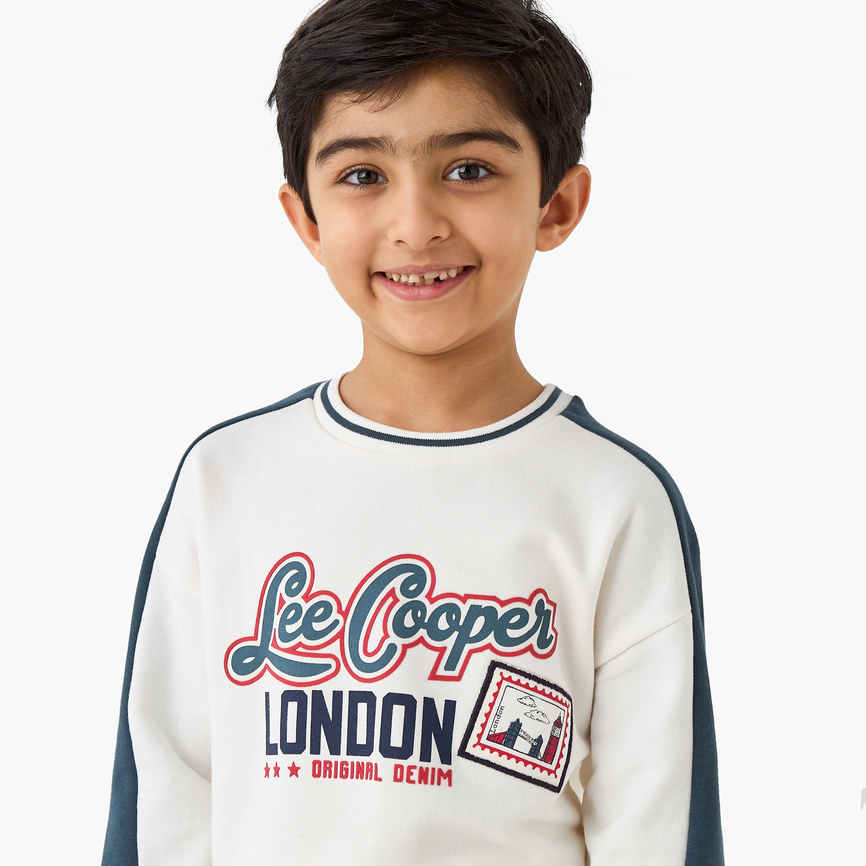 Lee Cooper Logo Print Sweatshirt and Joggers Set-baby-boys-clothing-winterwear-setsandcoords-image-5