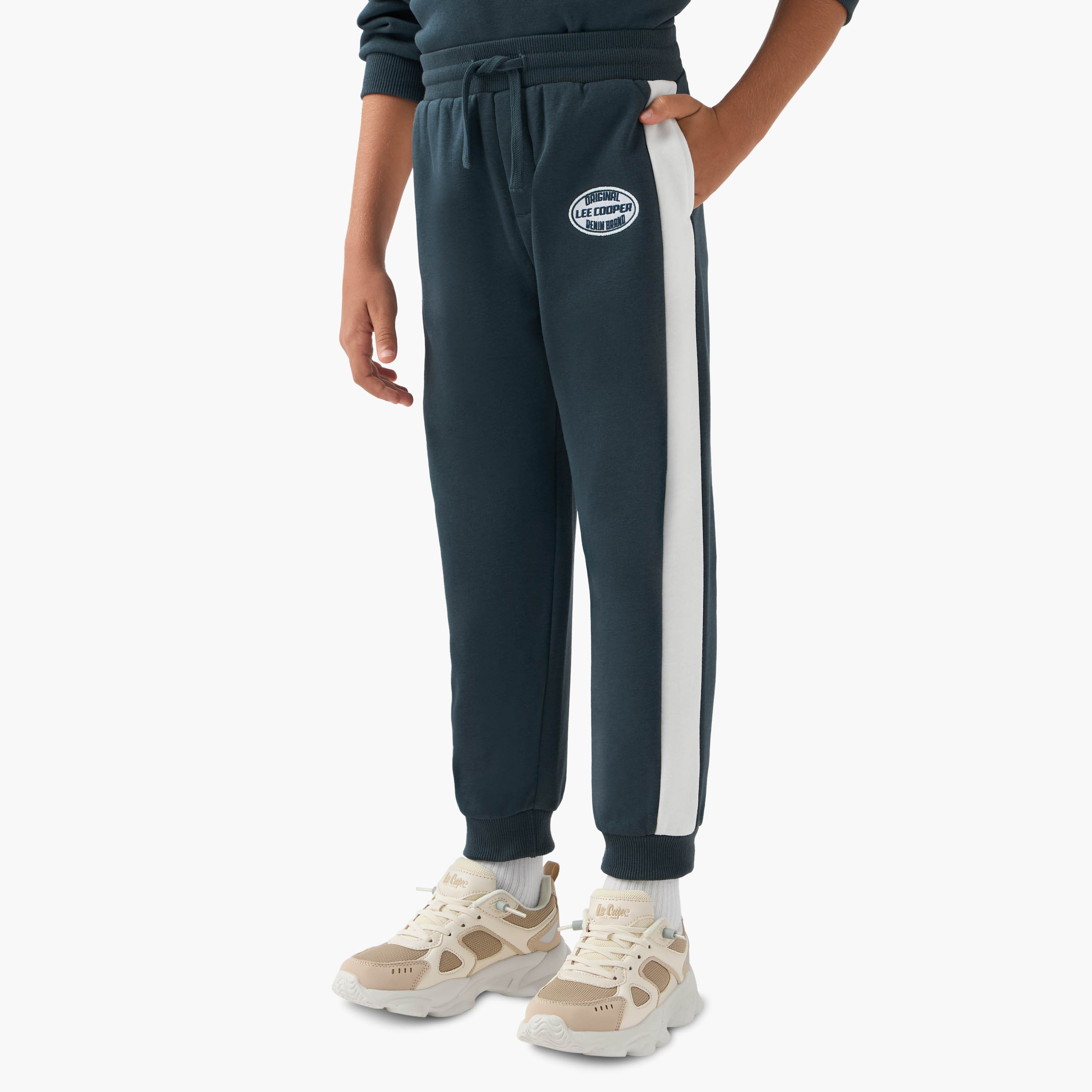 Lee Cooper Panelled Sweatshirt and Joggers Set-baby-boys-clothing-winterwear-setsandcoords-image-3