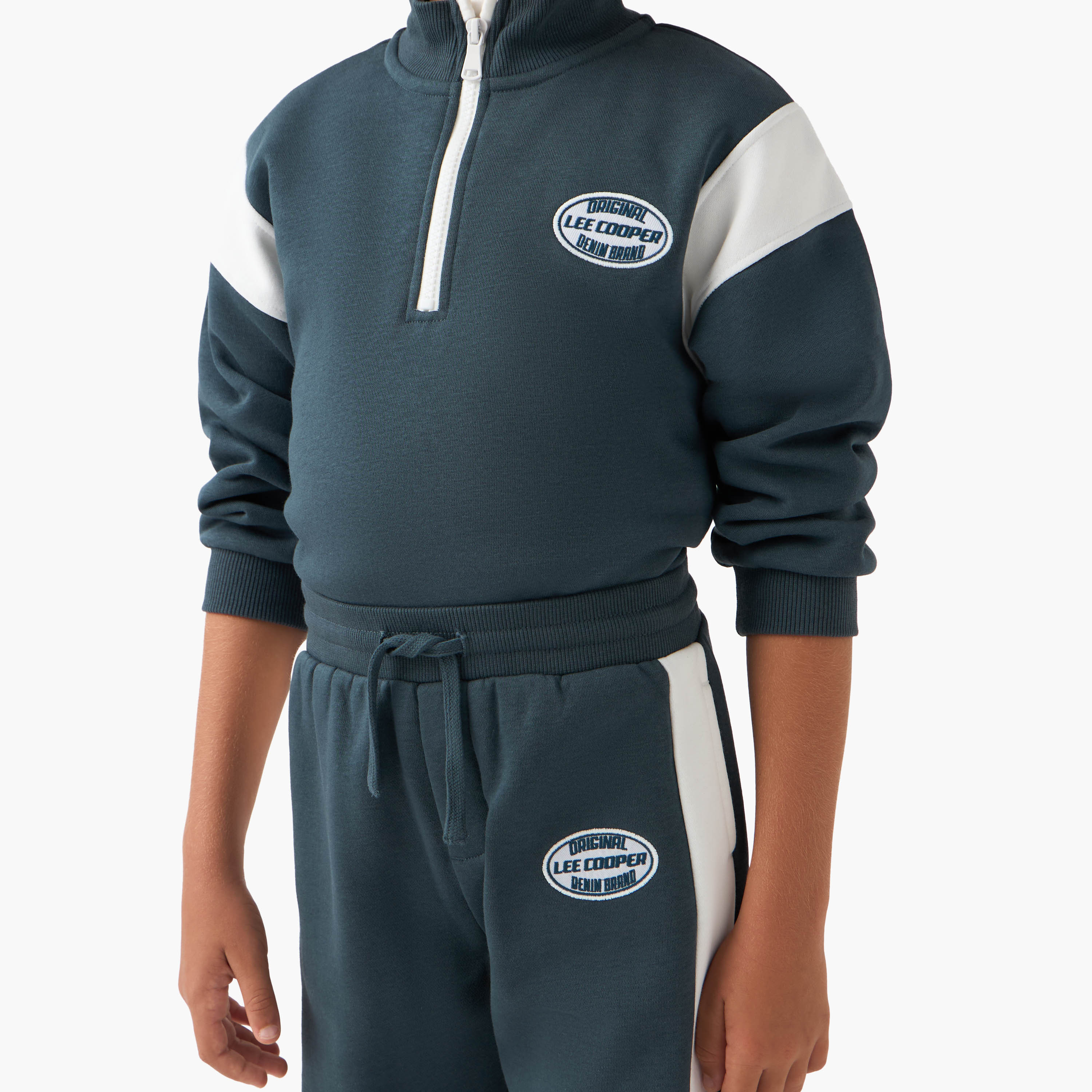 Lee Cooper Panelled Sweatshirt and Joggers Set-baby-boys-clothing-winterwear-setsandcoords-image-5