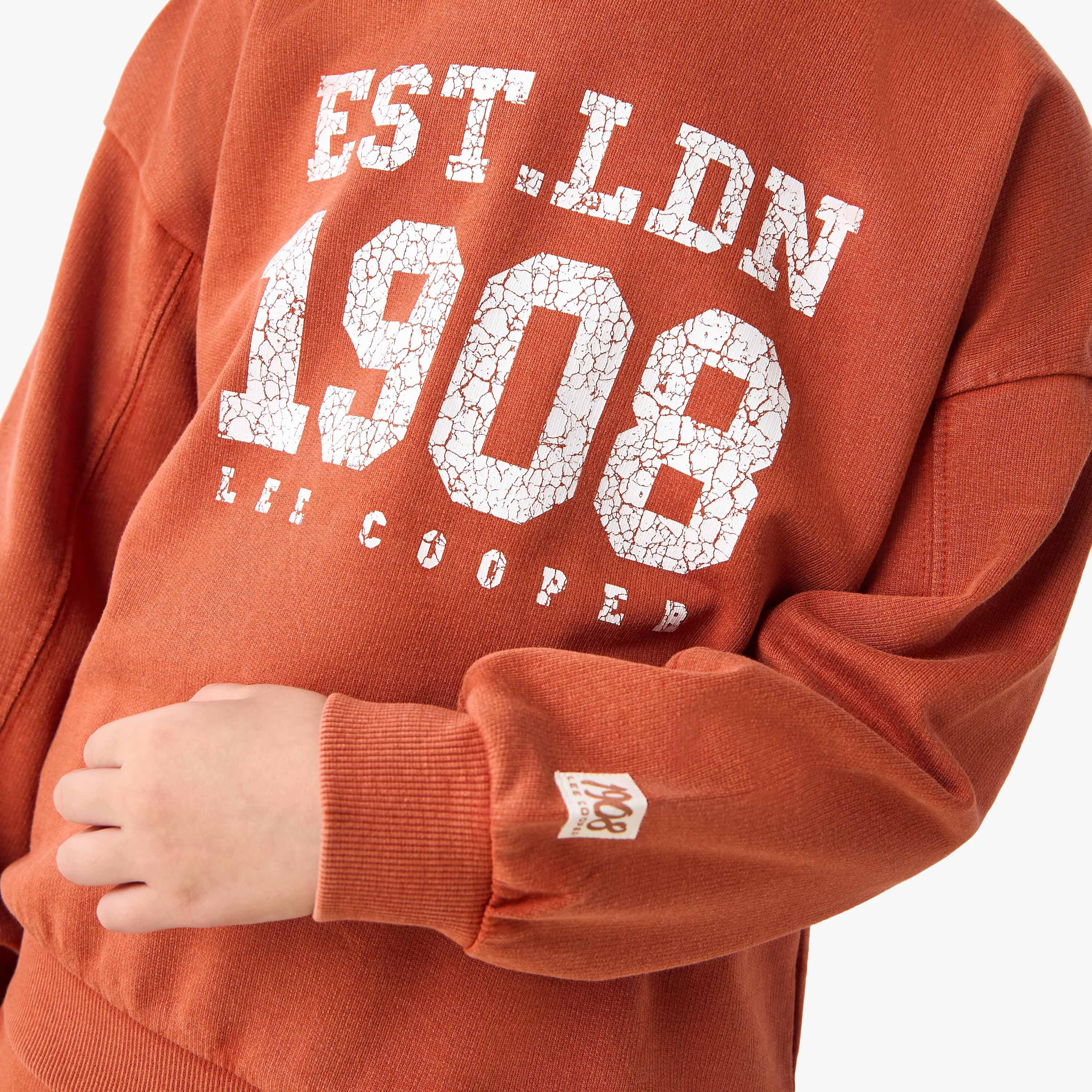 Lee Cooper Boys Sweatshirt and Track Pant Set with Print - Cotton - Long Sleeves - Crew Neck-boys-clothing-setsandcoords-image-5