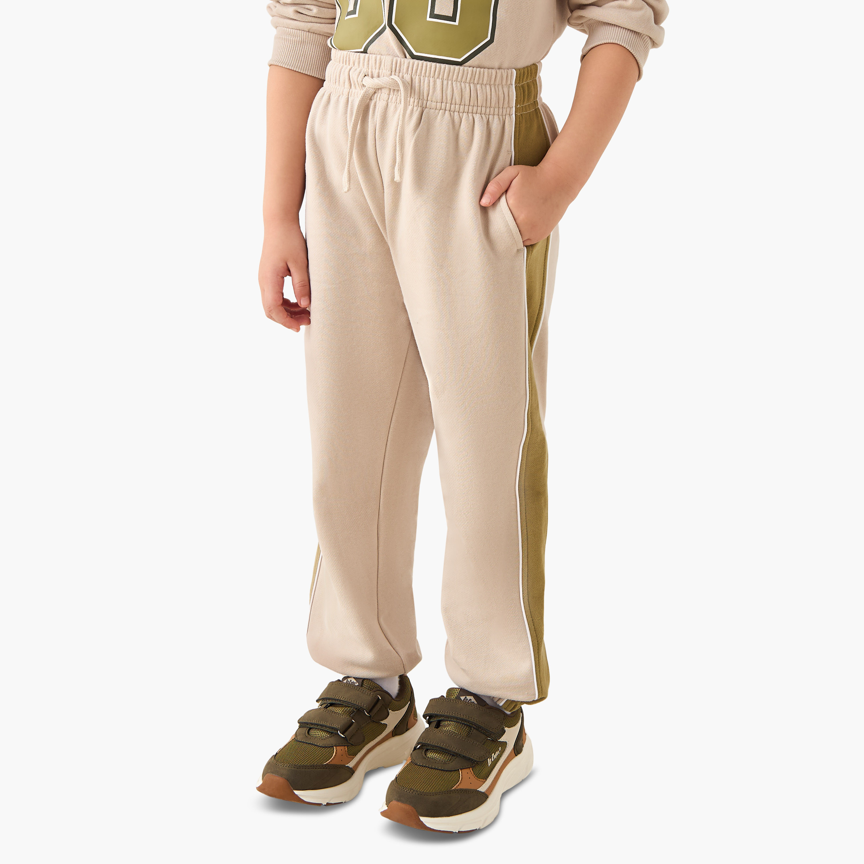 Lee Cooper Boys Sweatshirt and Joggers Set with Varsity Print - Cotton - Long Sleeves - Round Neck-boys-clothing-setsandcoords-image-3