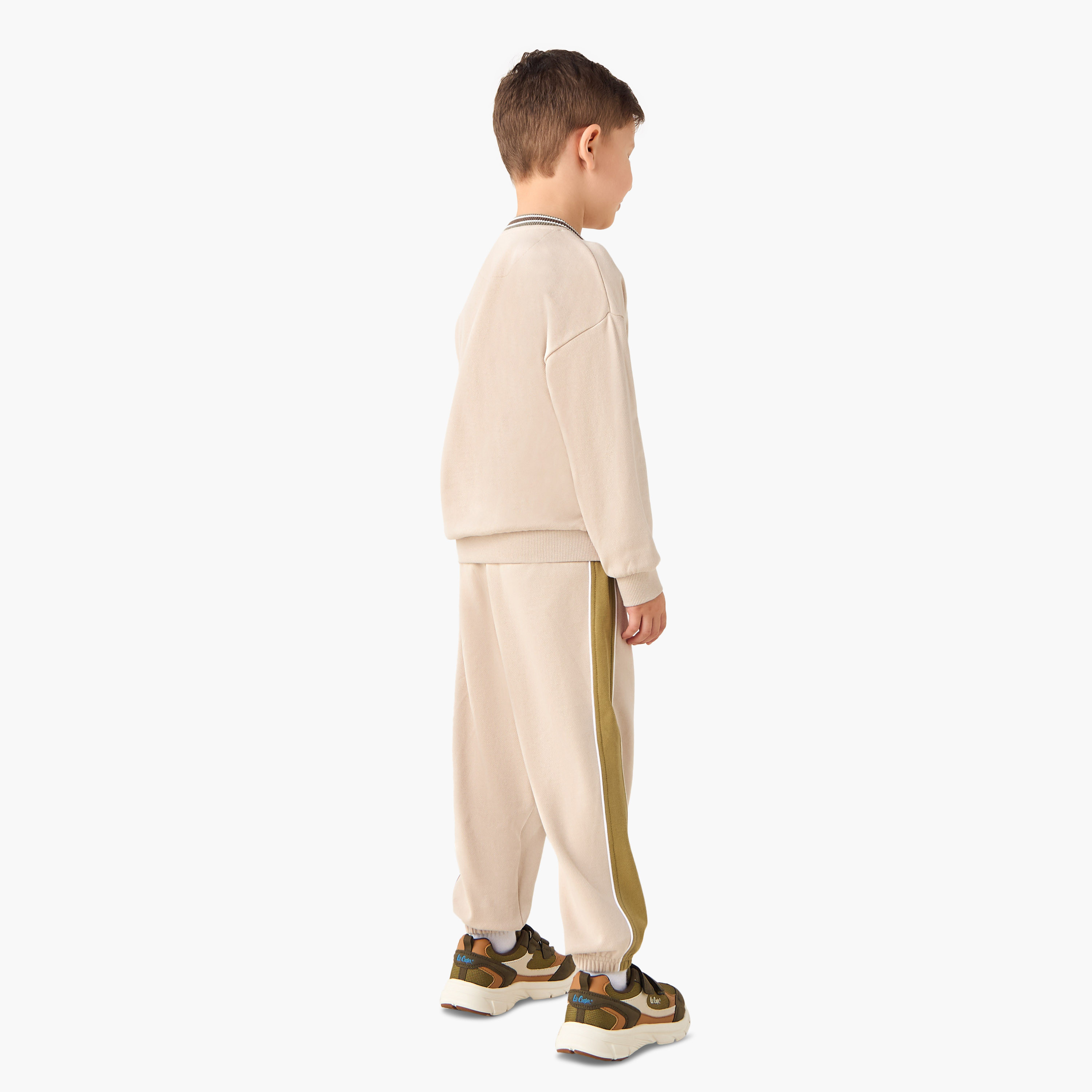 Lee Cooper Boys Sweatshirt and Joggers Set with Varsity Print - Cotton - Long Sleeves - Round Neck-boys-clothing-setsandcoords-image-4