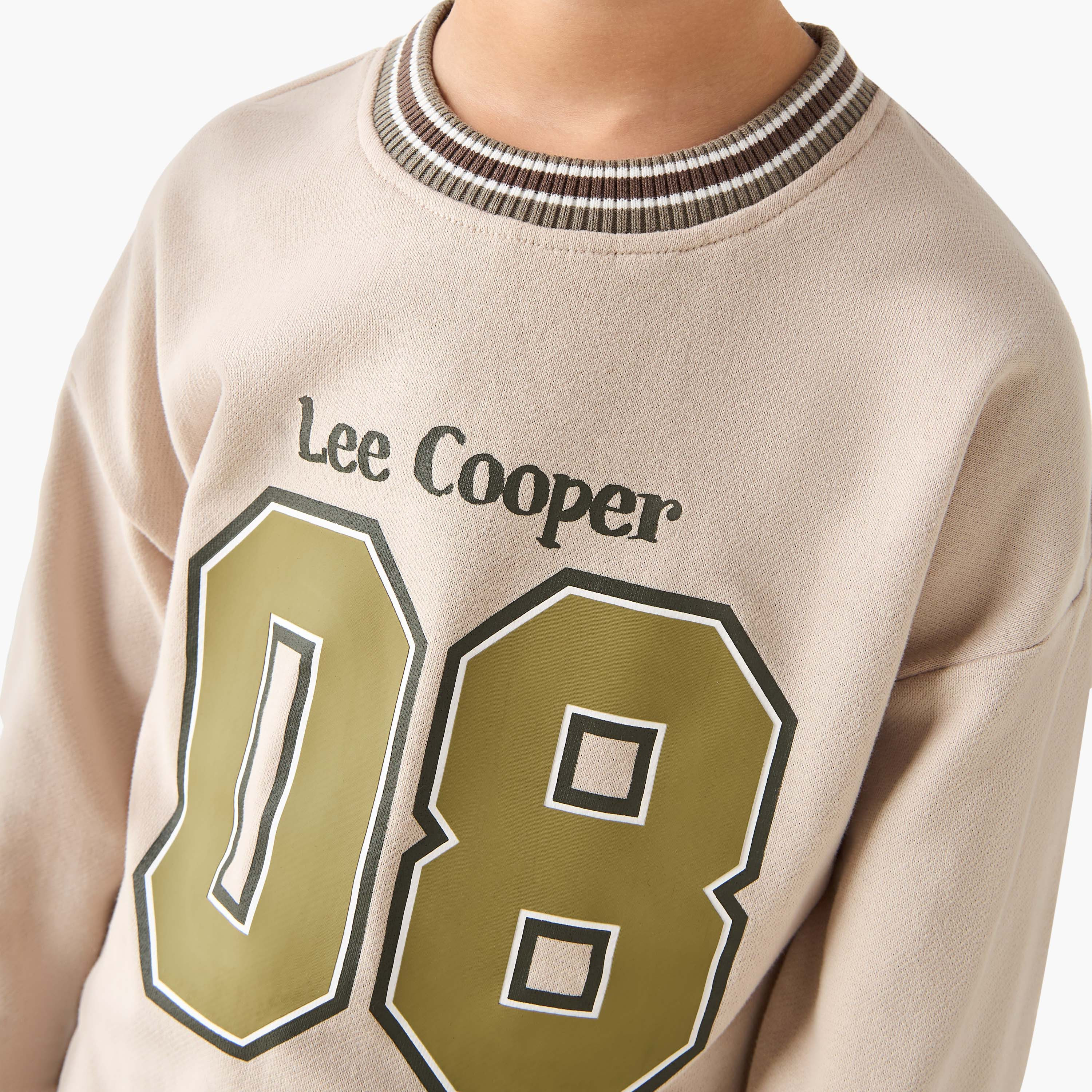 Lee Cooper Boys Sweatshirt and Joggers Set with Varsity Print - Cotton - Long Sleeves - Round Neck-boys-clothing-setsandcoords-image-5