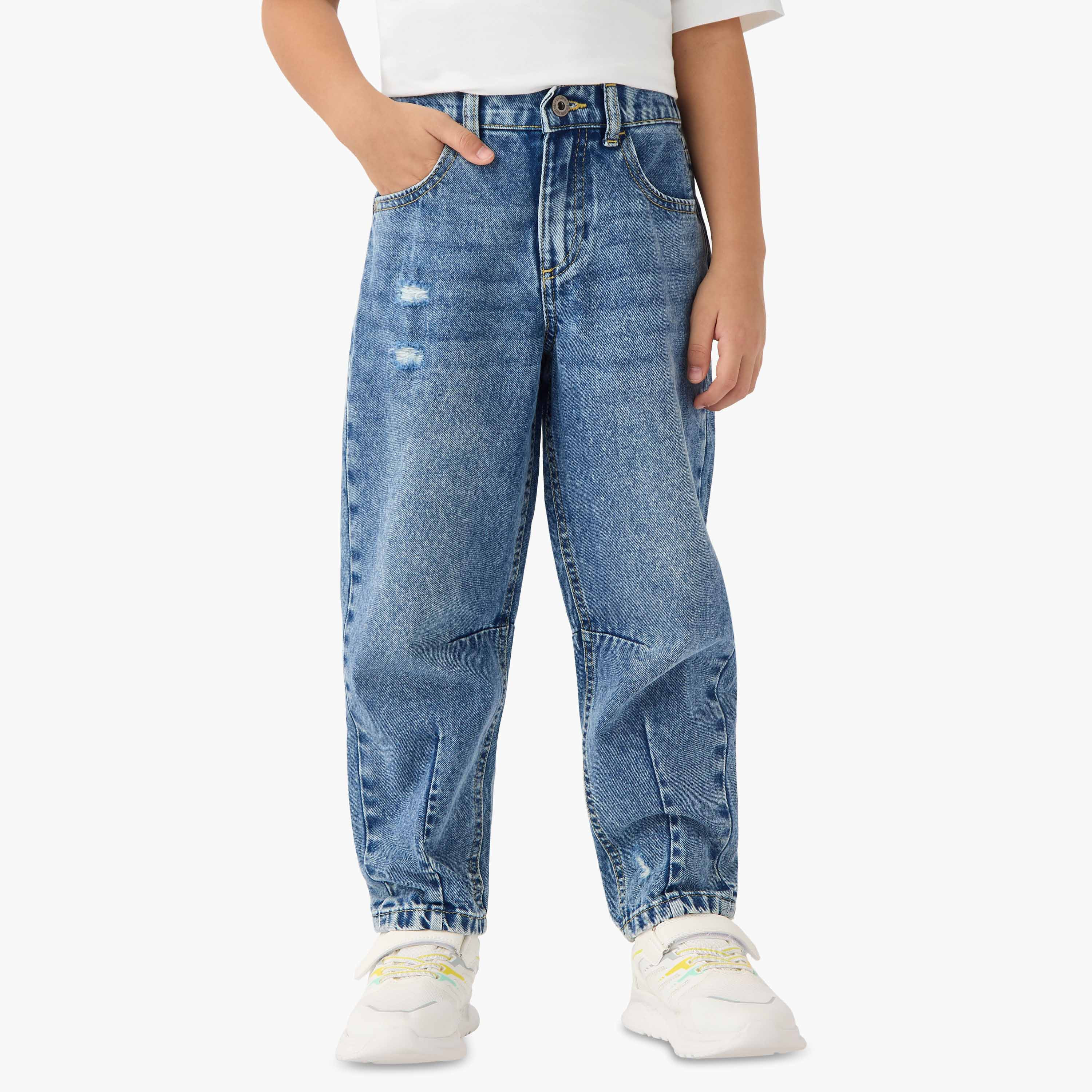 Lee Cooper Boys' Solid Jeans with Pockets-boys-clothing-bottoms-jeans-image-1