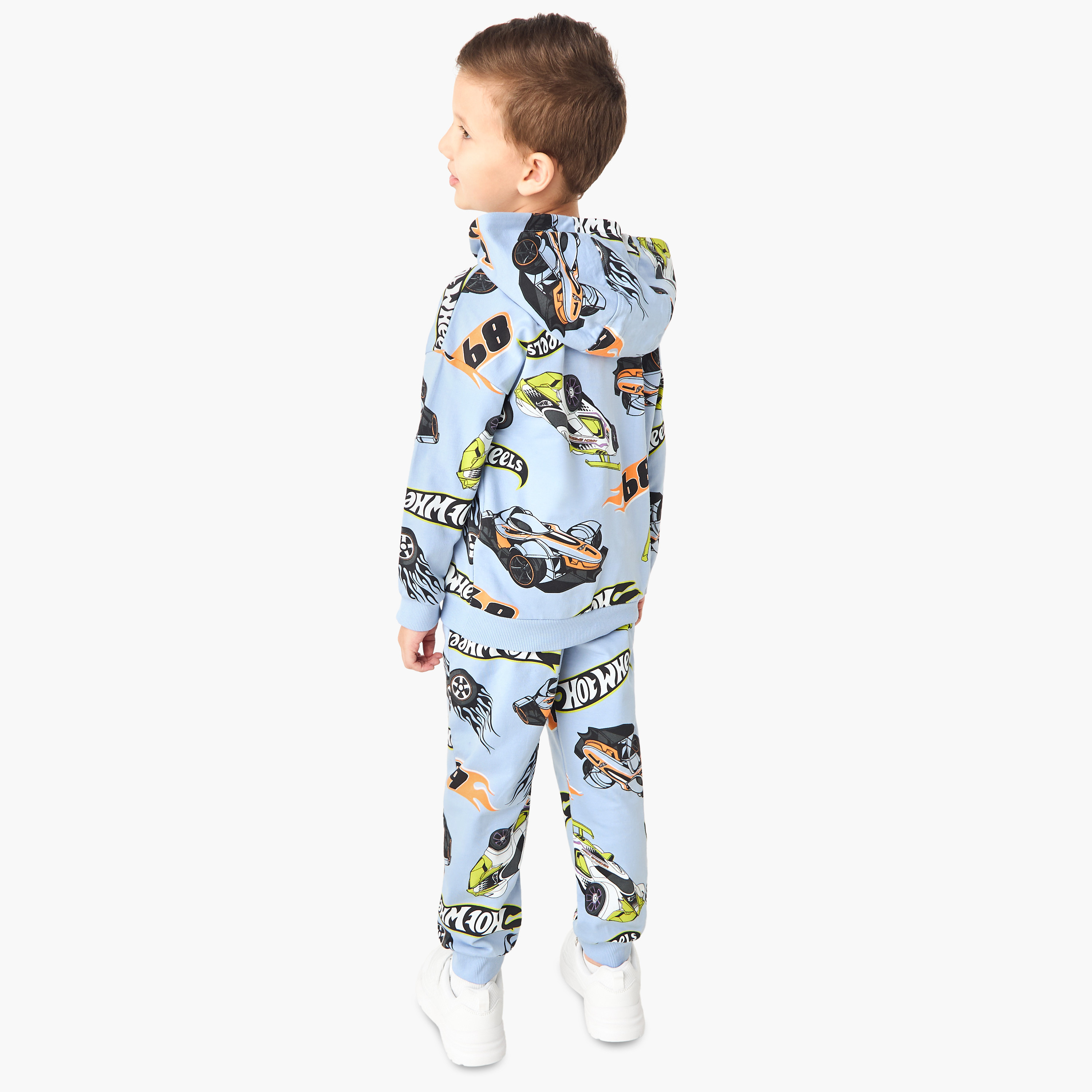 Hot Wheels Print Hoodie and Joggers Set-baby-boys-clothing-winterwear-setsandcoords-image-4