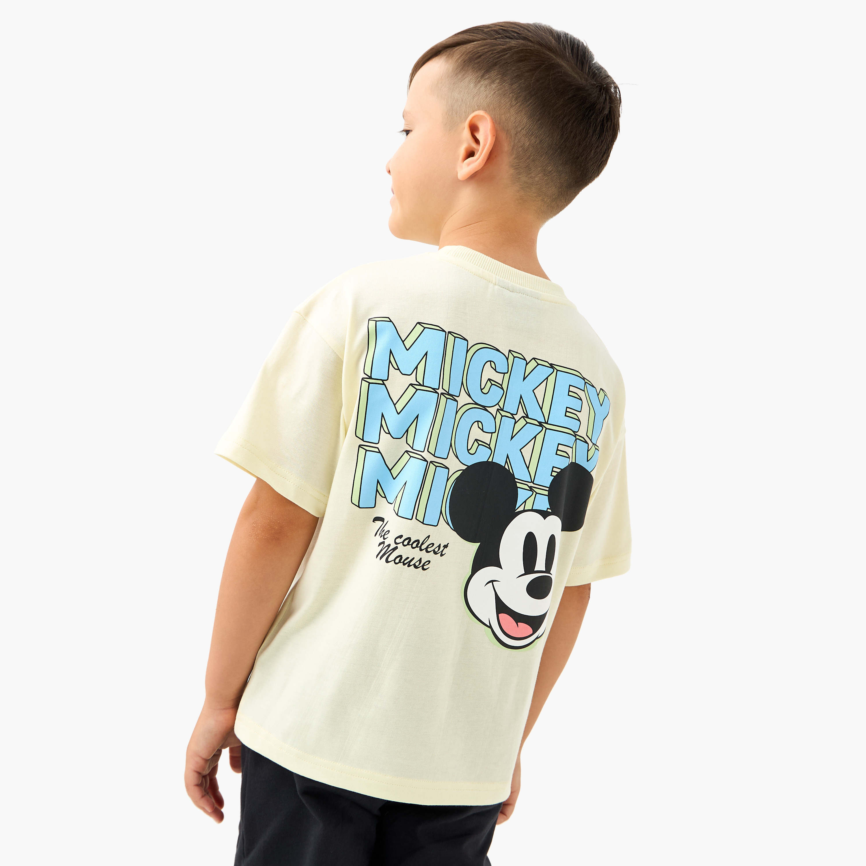 تيشيرت بطبعات ميكي ماوس جرافيك مع أكمام قصيرة من ديزني-boys-clothing-tshirtsandpolos-image-1