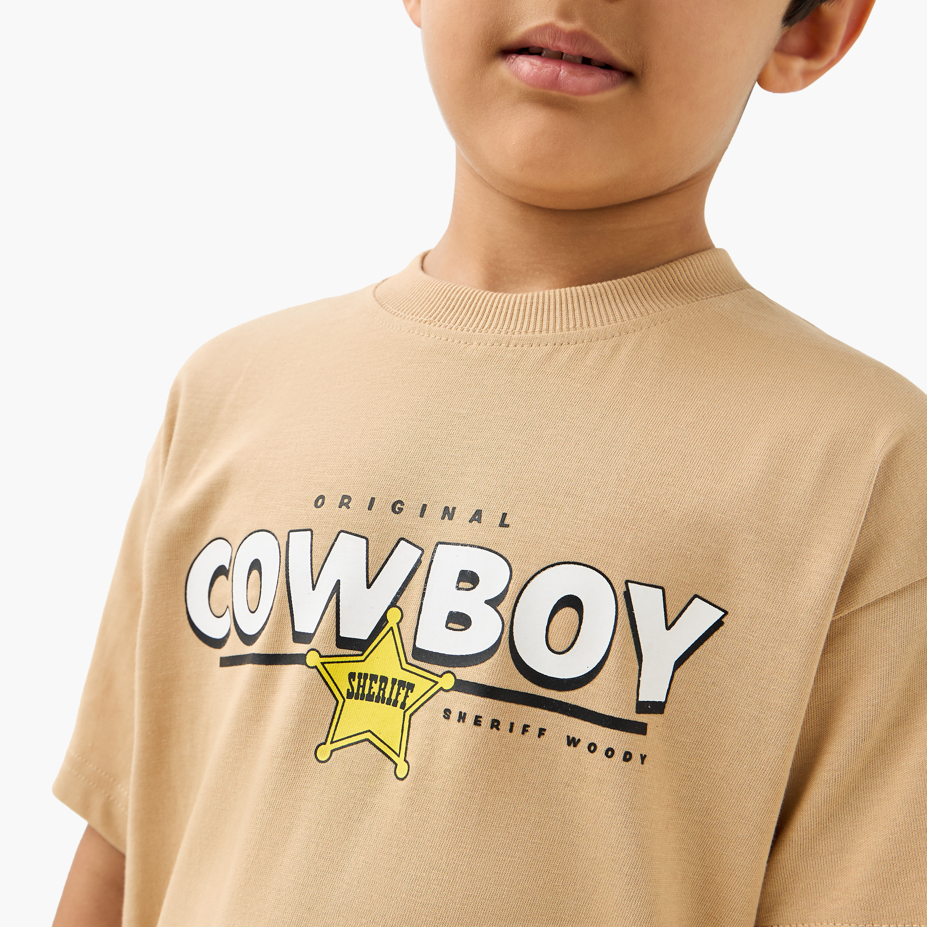 Disney Woody Print T-shirt with Short Sleeves-boys-clothing-tshirtsandpolos-image-4
