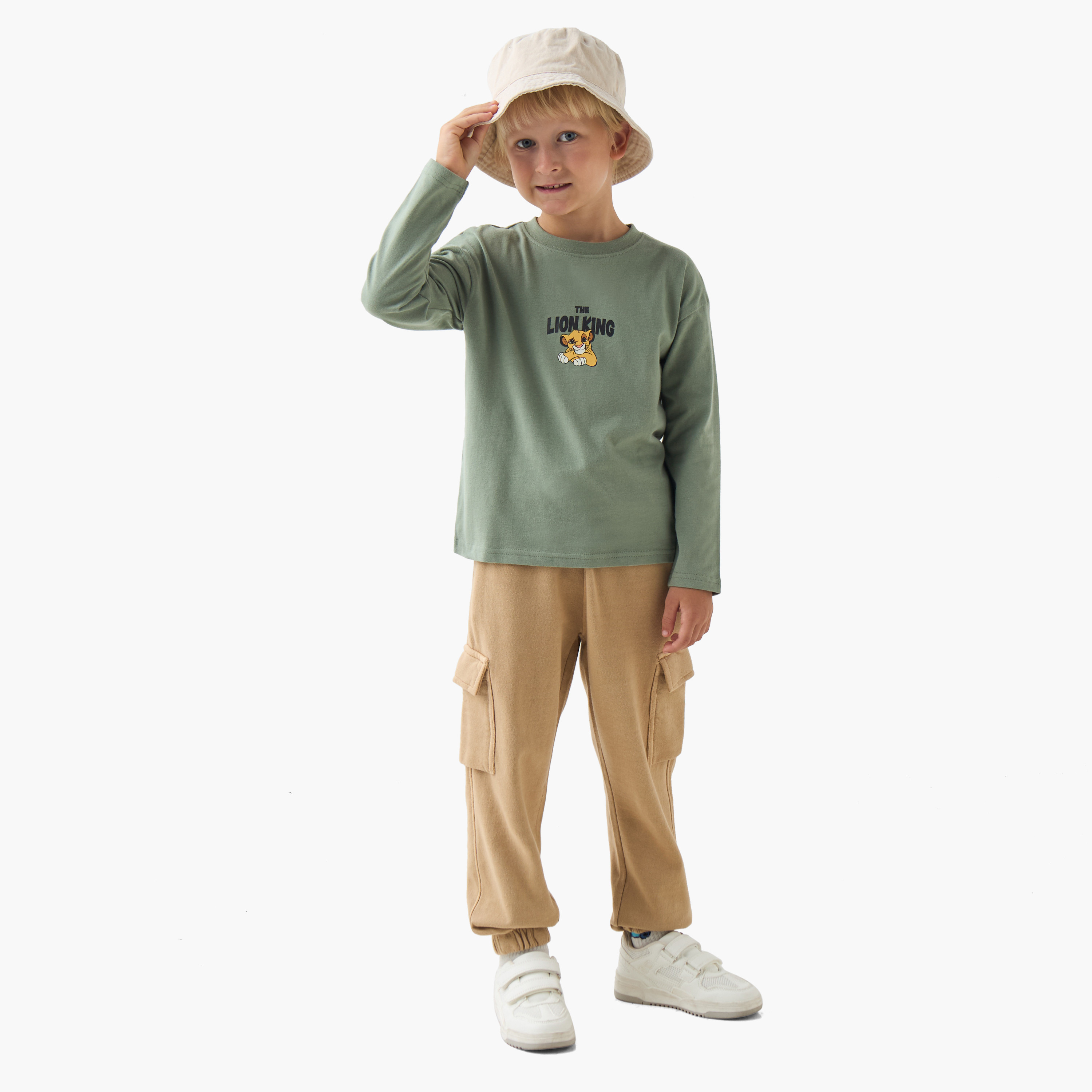 Disney Boys Crew Neck T-shirt with Lion King Print - Cotton - Long Sleeves-boys-clothing-tshirtsandpolos-image-2