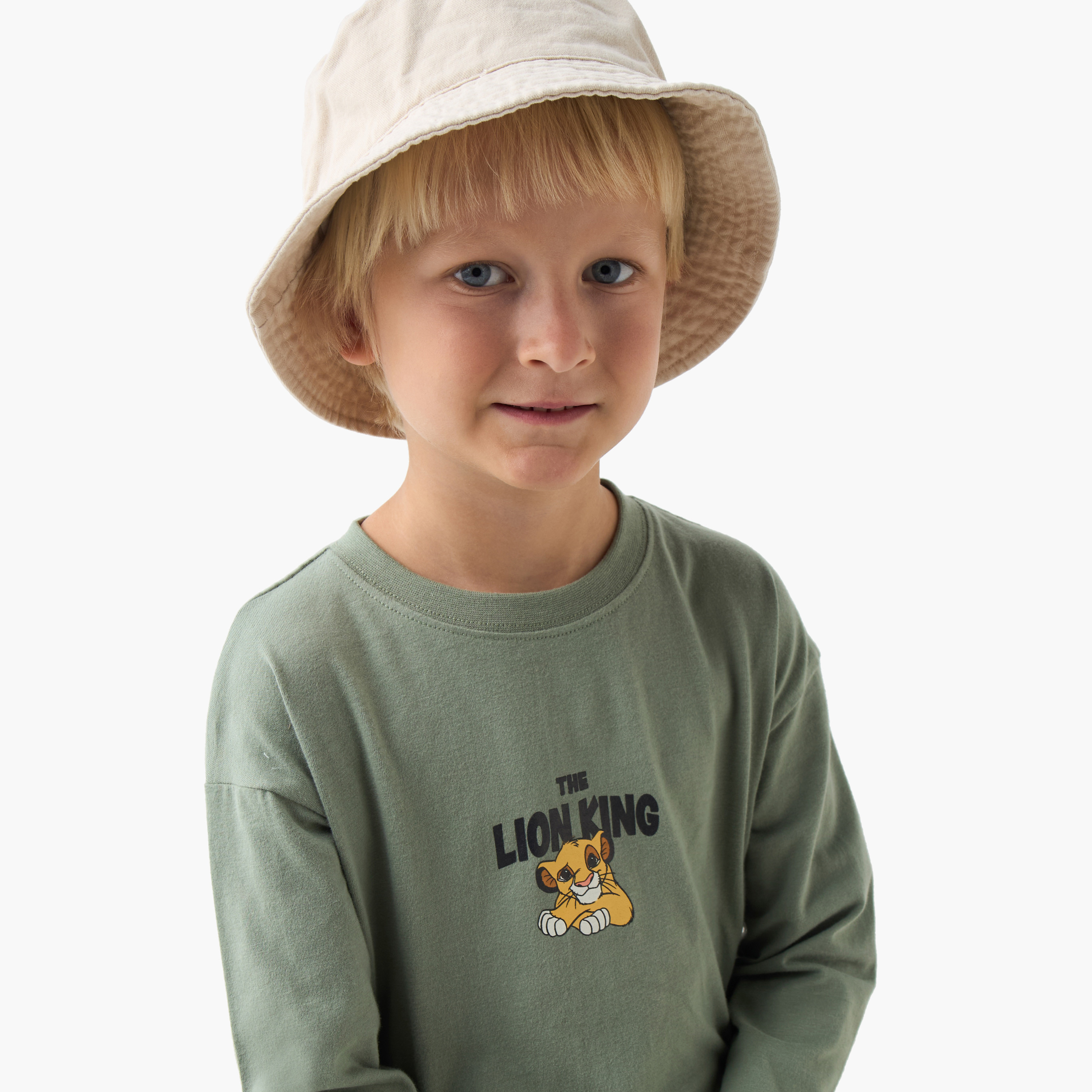 Disney Boys Crew Neck T-shirt with Lion King Print - Cotton - Long Sleeves-boys-clothing-tshirtsandpolos-image-4