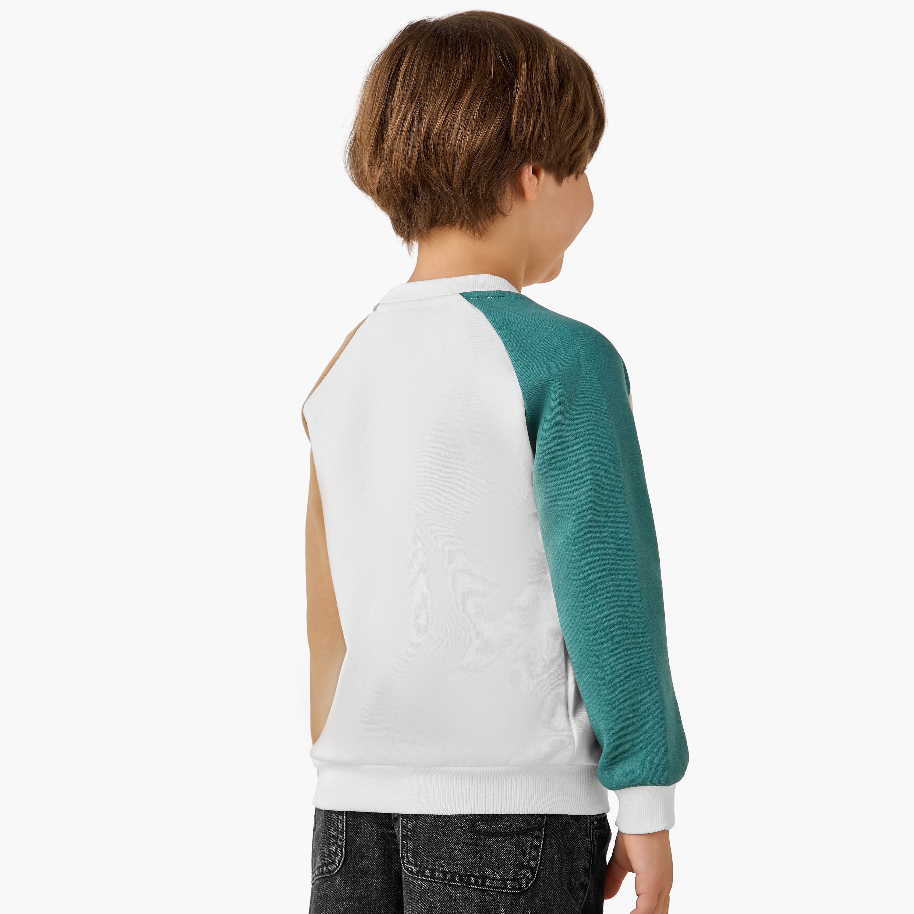 Disney Mickey Mouse Print Sweatshirt with Long Sleeves-boys-clothing-sweatshirts-image-3