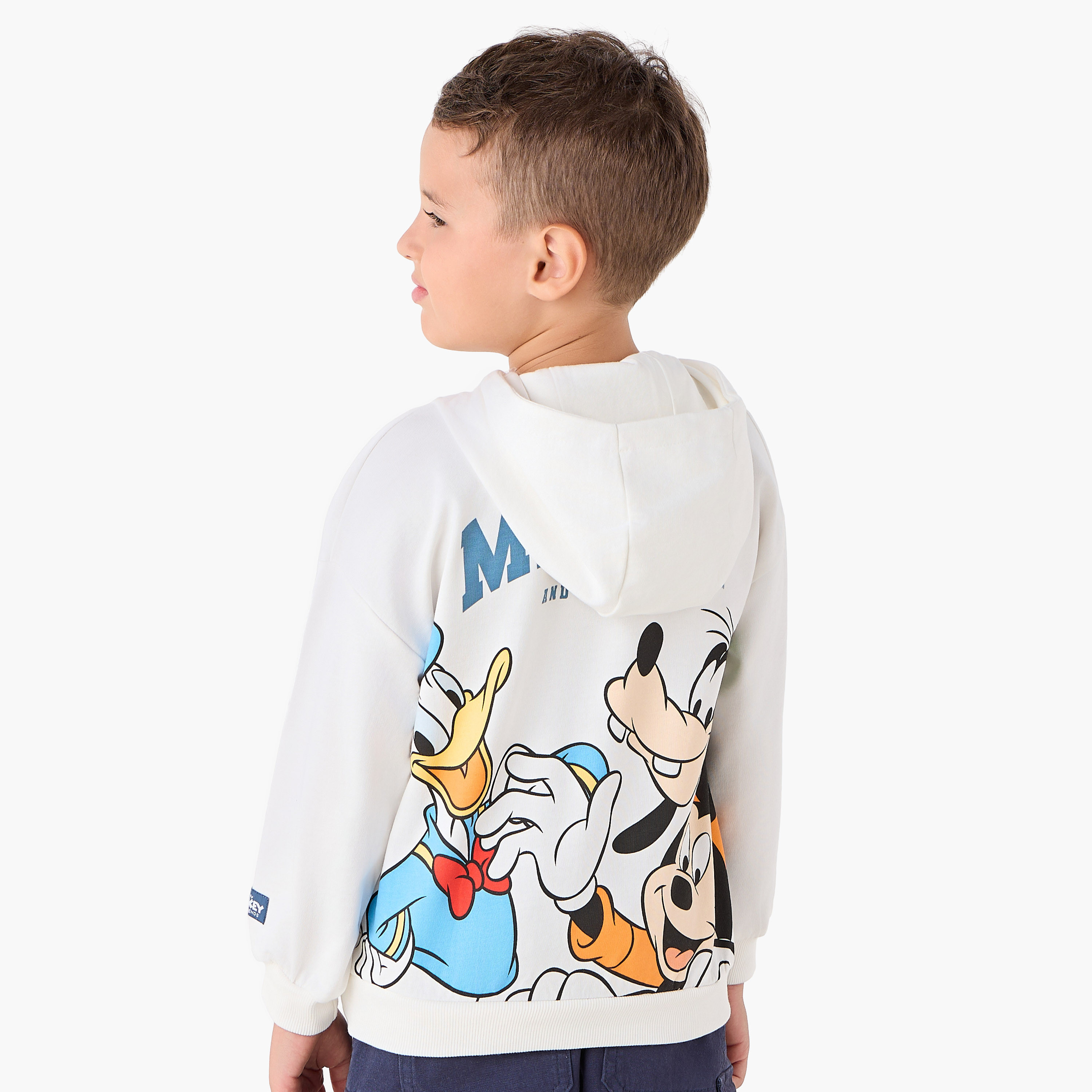 Disney Mickey and Friends Print Hooded Sweatshirt with Long Sleeves-boys-clothing-sweatshirts-image-1